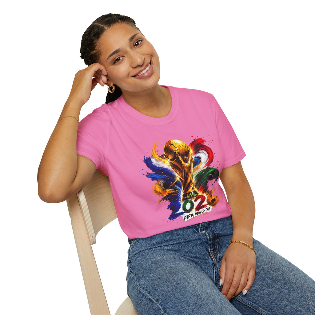 World Cup 2026 T-Shirt — Colorful FIFA Trophy Graphic
