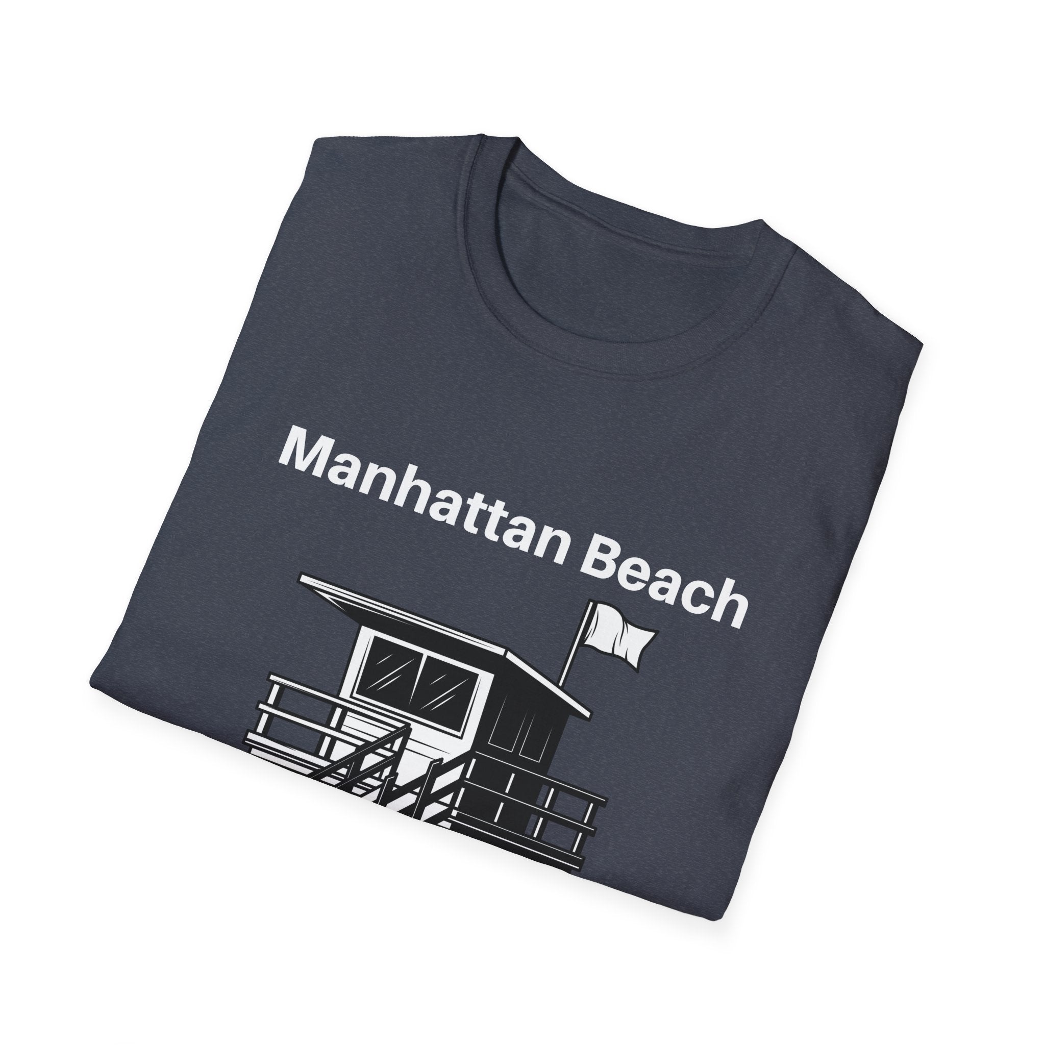 Manhattan Beach Lifeguard Station Men's and Woman's Softstyle T-Shirt