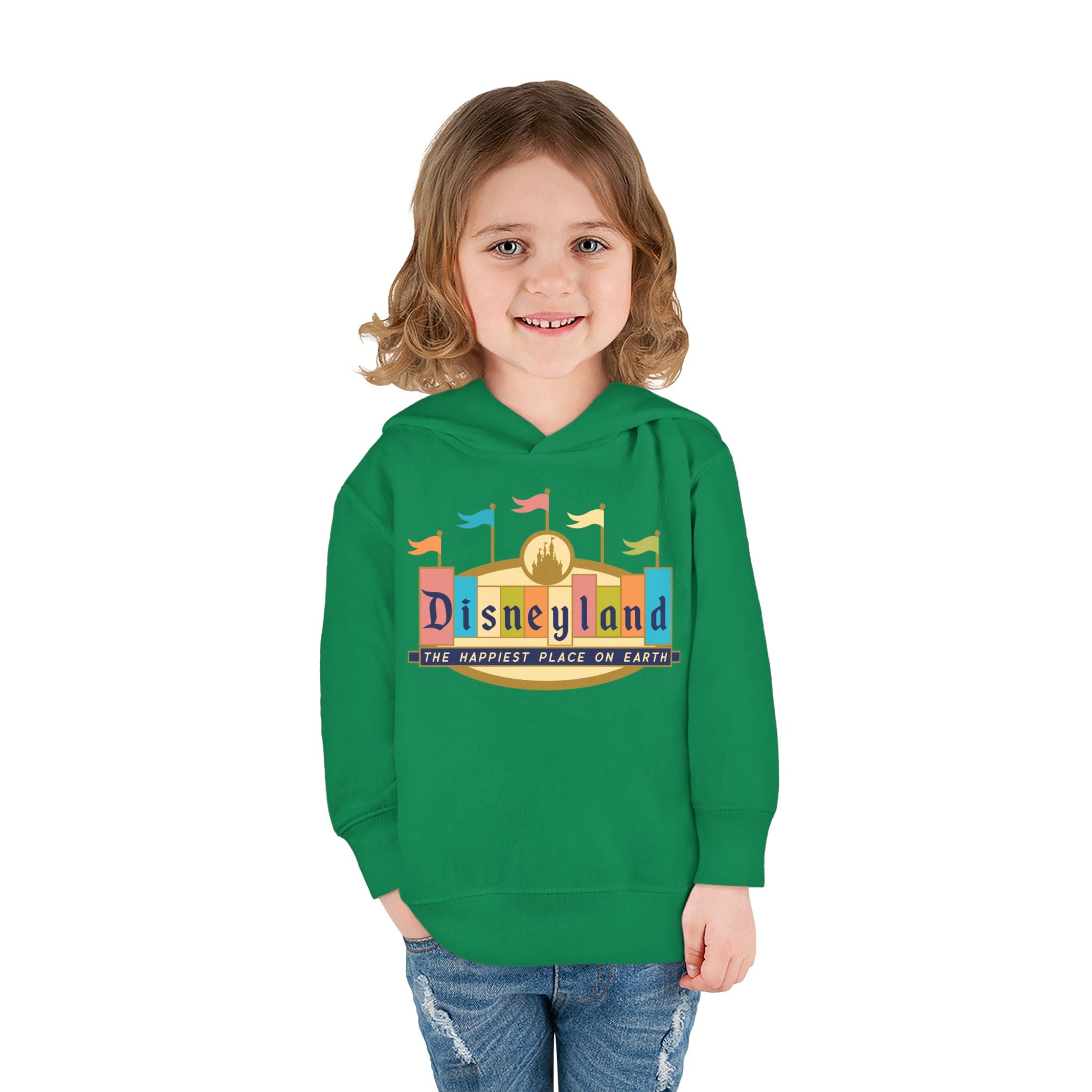 Disneyland way Back Machine Retro Logo Toddler Hoodie | Kids Pullover
