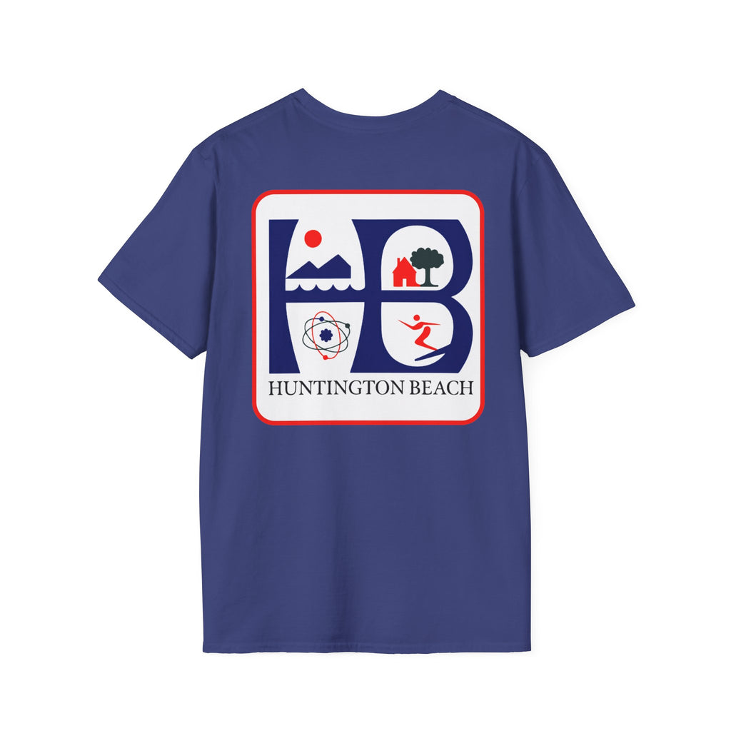 Huntington Beach Retro HB Logo T-Shirt  (printed 3 places)