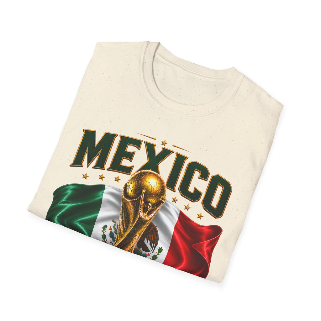 Mexico 2026 World Cup T-Shirt — Flag & Trophy Soccer Fan Tee