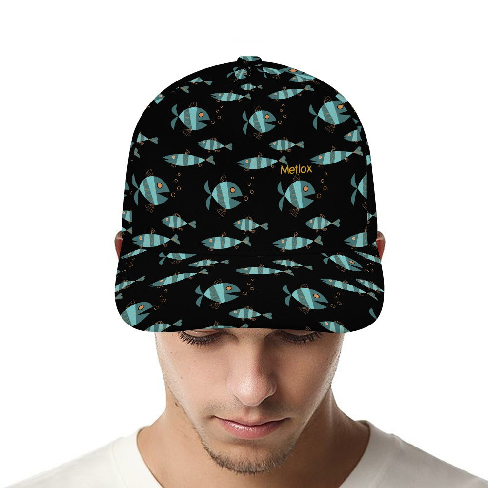 Metlox Pottery Manhattan Beach Old School of Fish Baseball Cap #ManhattanBeach