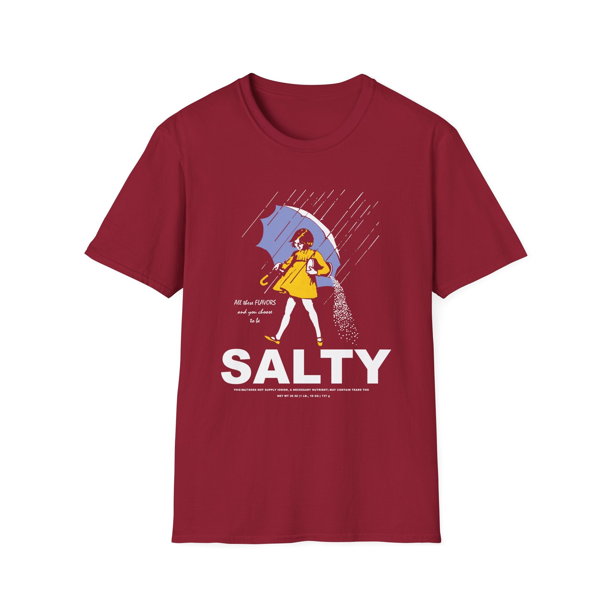 Salty Rainy Day Graphic T-Shirt — Girl with Umbrella Illustration