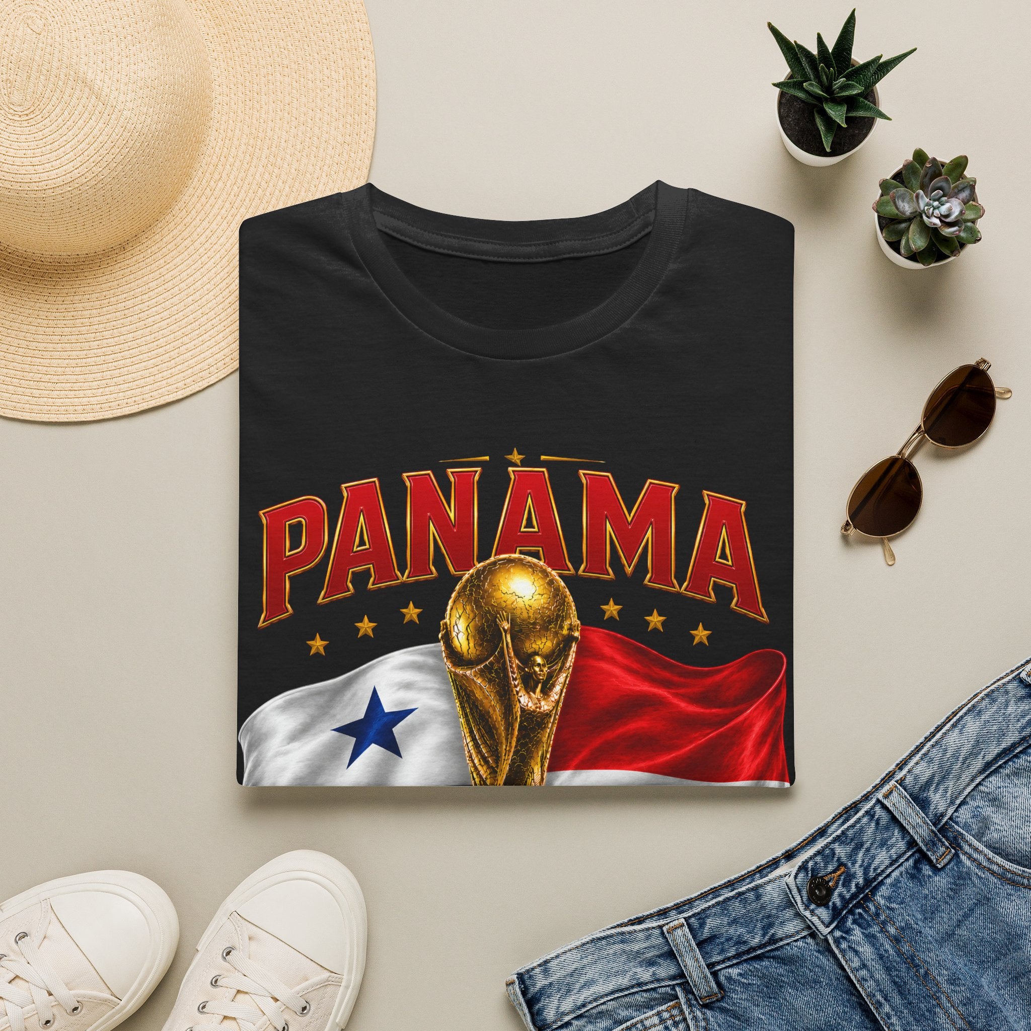 Panama 2026 World Cup T-Shirt — Panama Flag & Trophy Soccer Tee