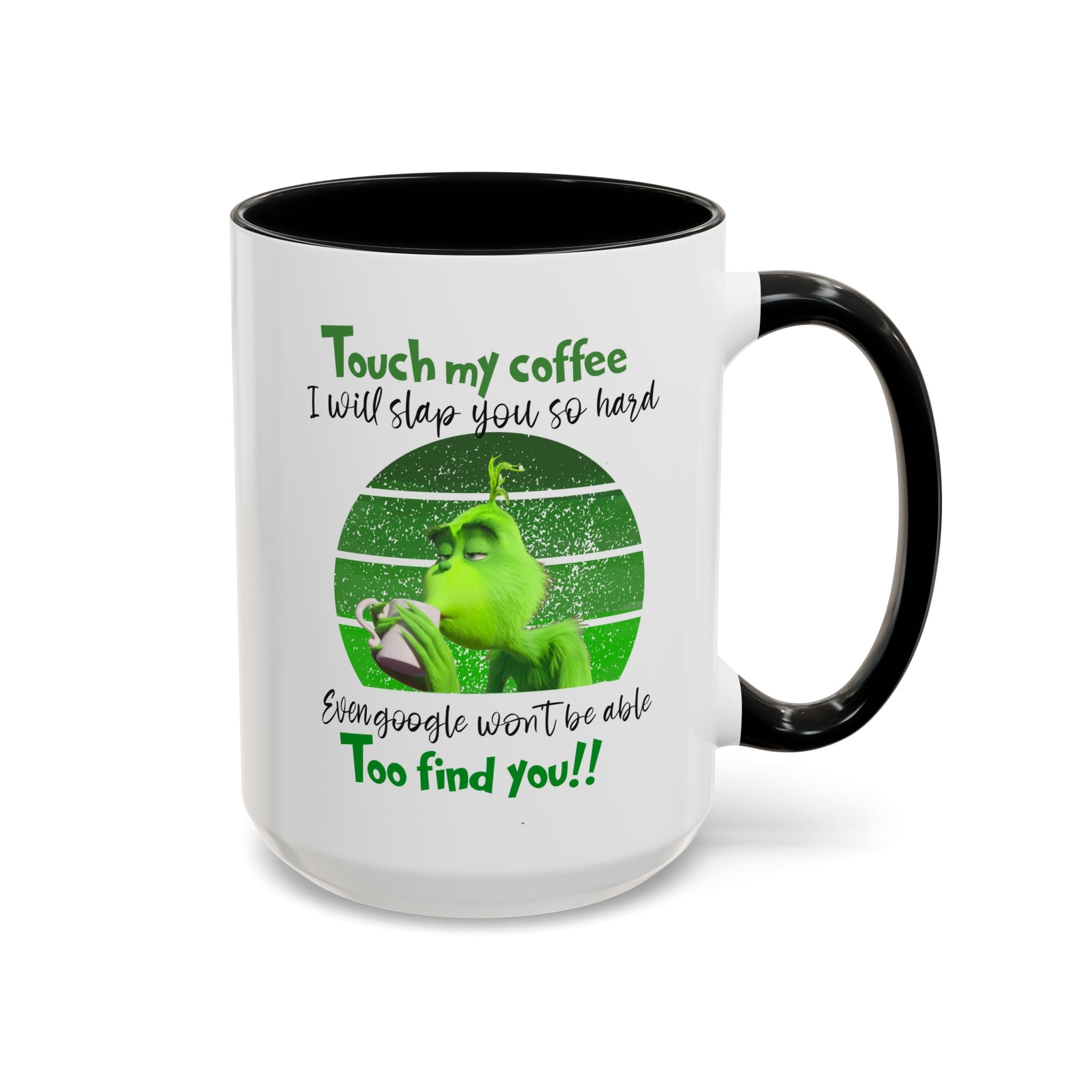Grinch holding coffee Mug | Accent Coffee Mug 11oz 15oz