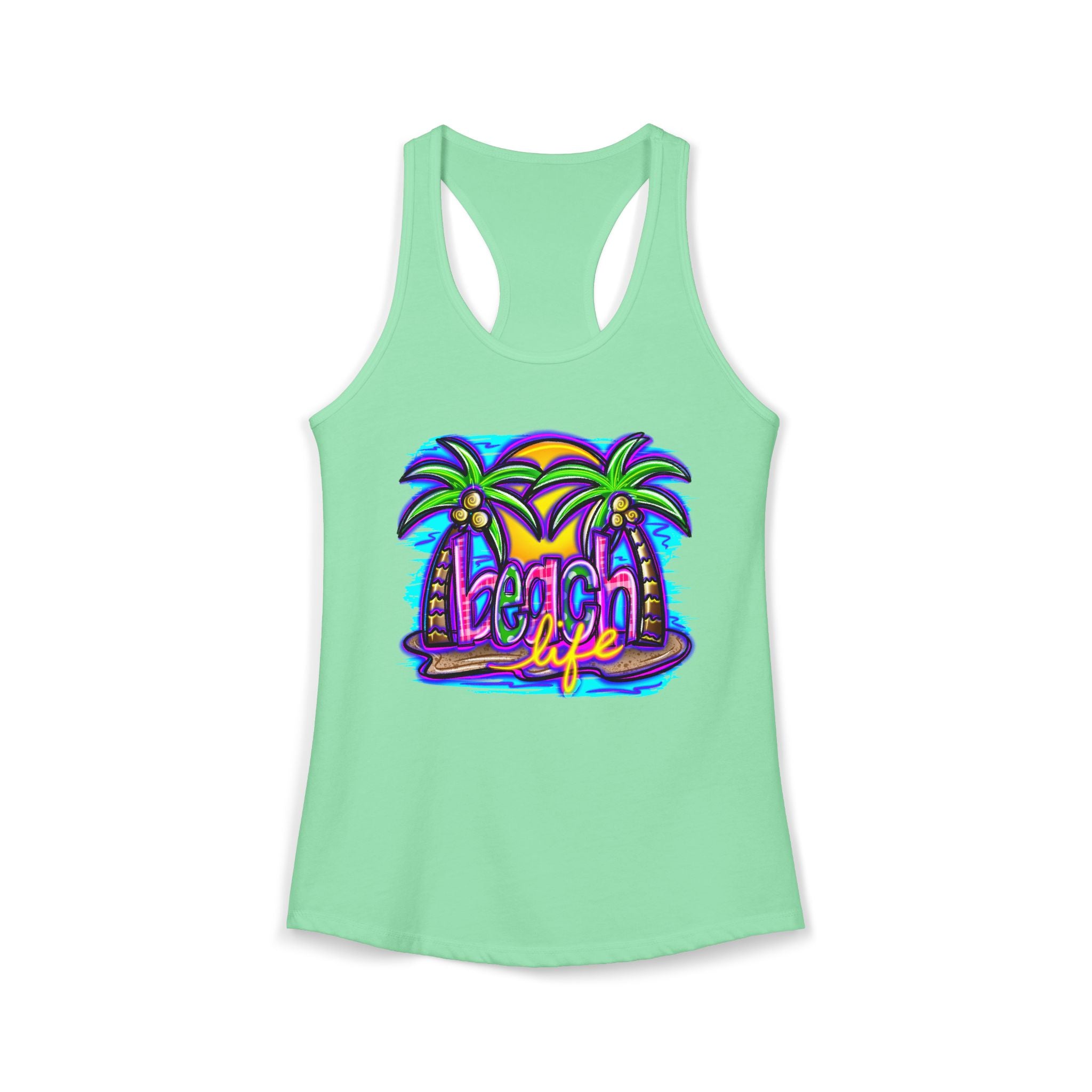 Beach Life Racerback Tank — Women's Beachy Summer Tank Top