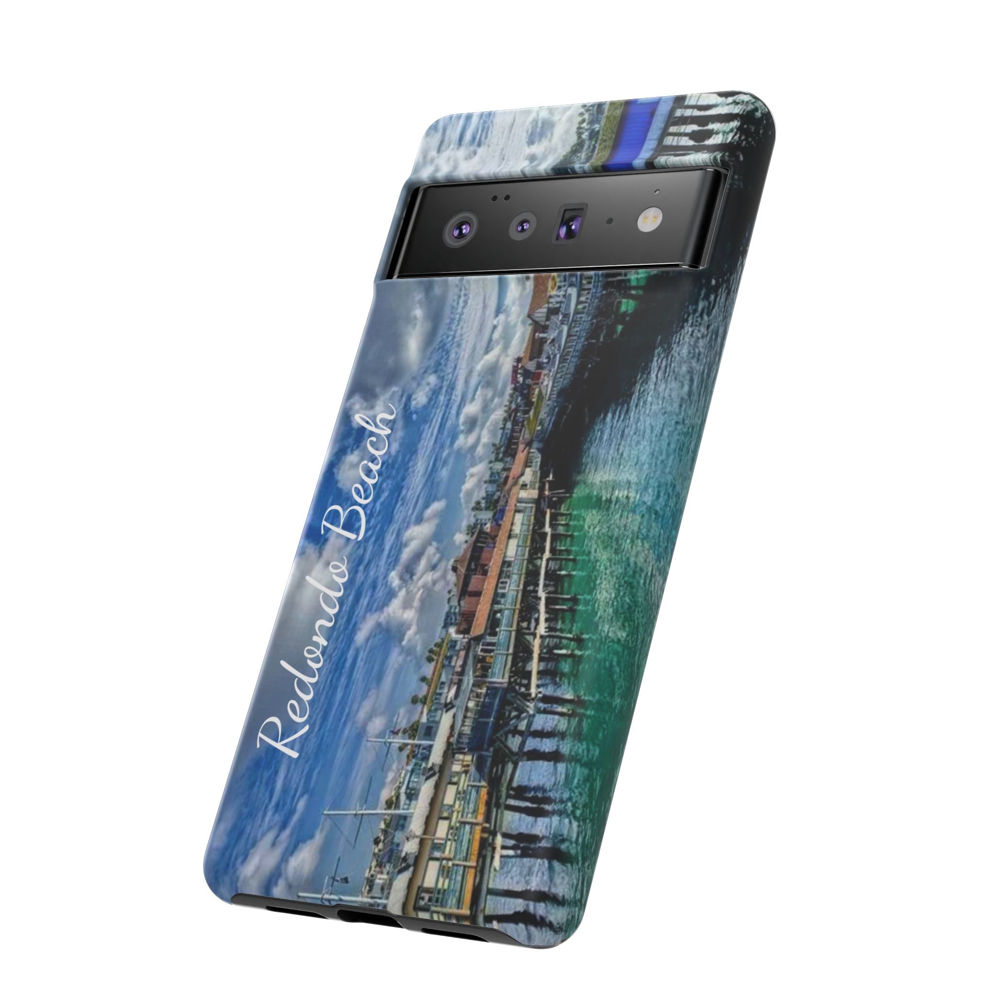 Phone Cases, Redondo Beach California King Harbor Design, Protective Covers, iPhone Accessories, Samsung Accessories, Gift for Travelers