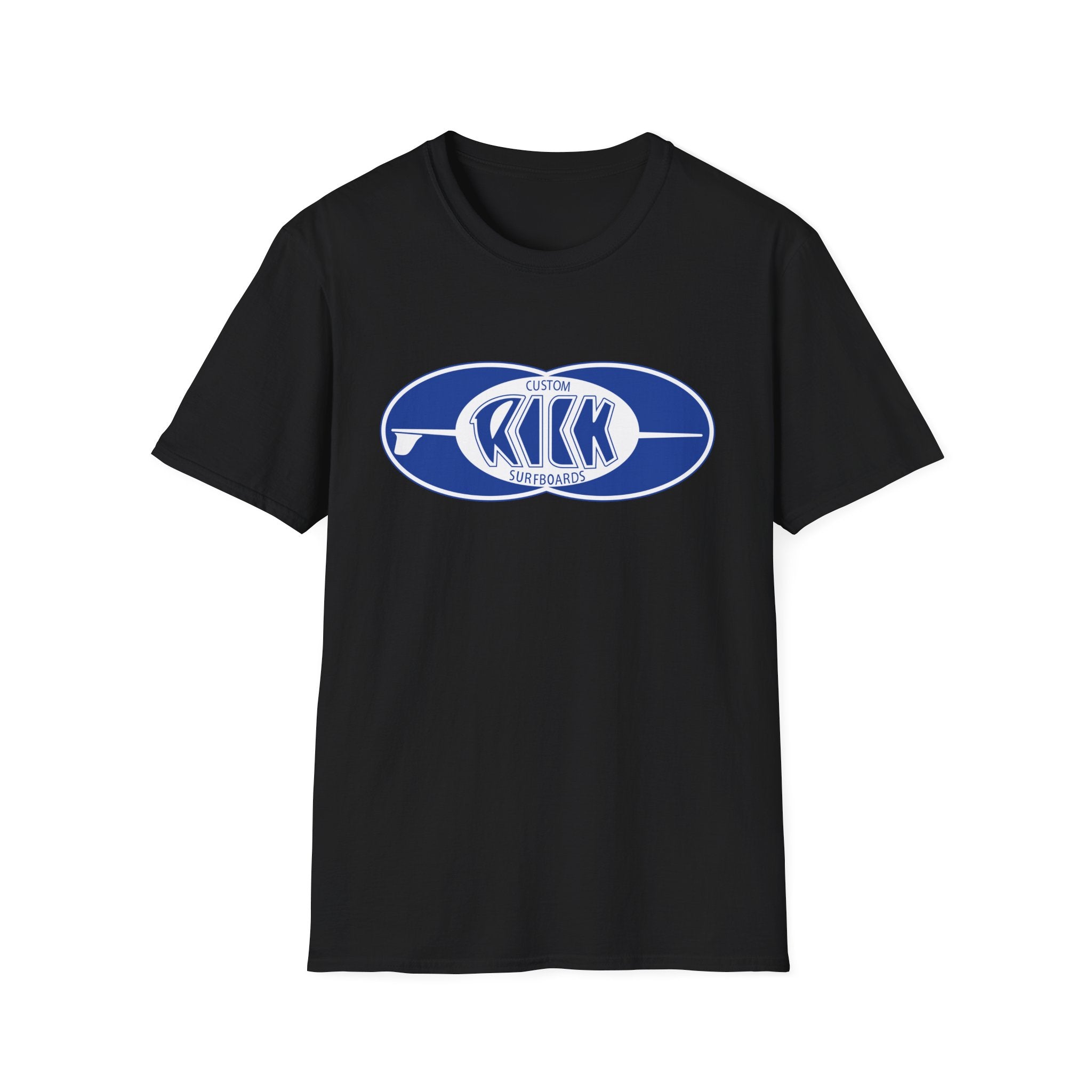 Rick Surfboards Unisex Softstyle T-Shirt Old School Hermosa Beach Print 1 Side