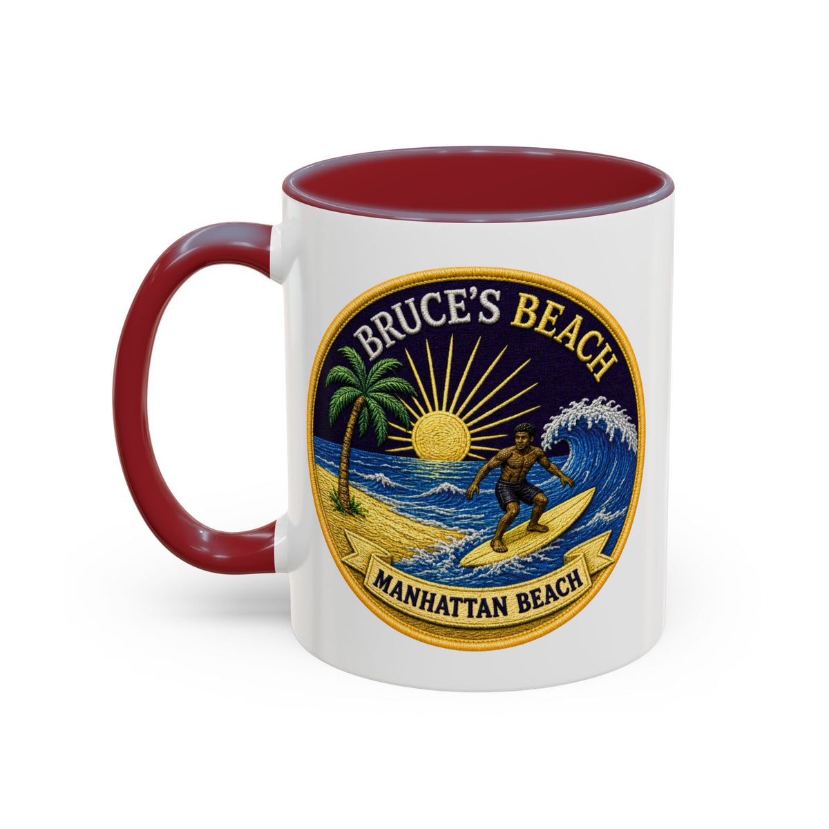 Manhattan Beach Surf Mug — Bruce’s Beach Coffee Cup (11/15oz Accent)