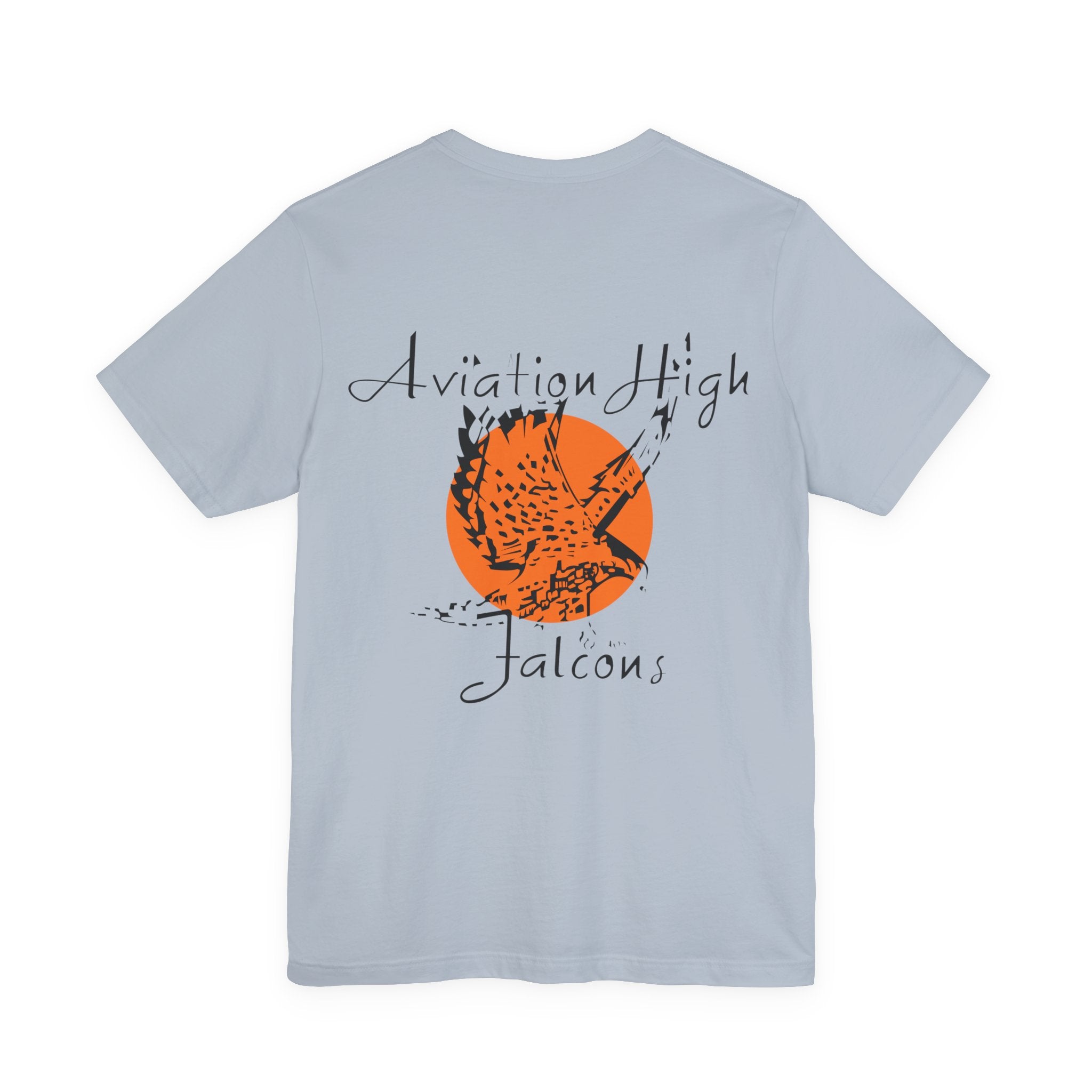Aviation High School Signage Logo - Many Colors - Unisex Jersey Short Sleeve Tee