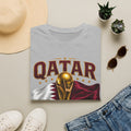 Qatar 2026 World Cup T-Shirt — Golden Trophy & Flag Soccer Tee