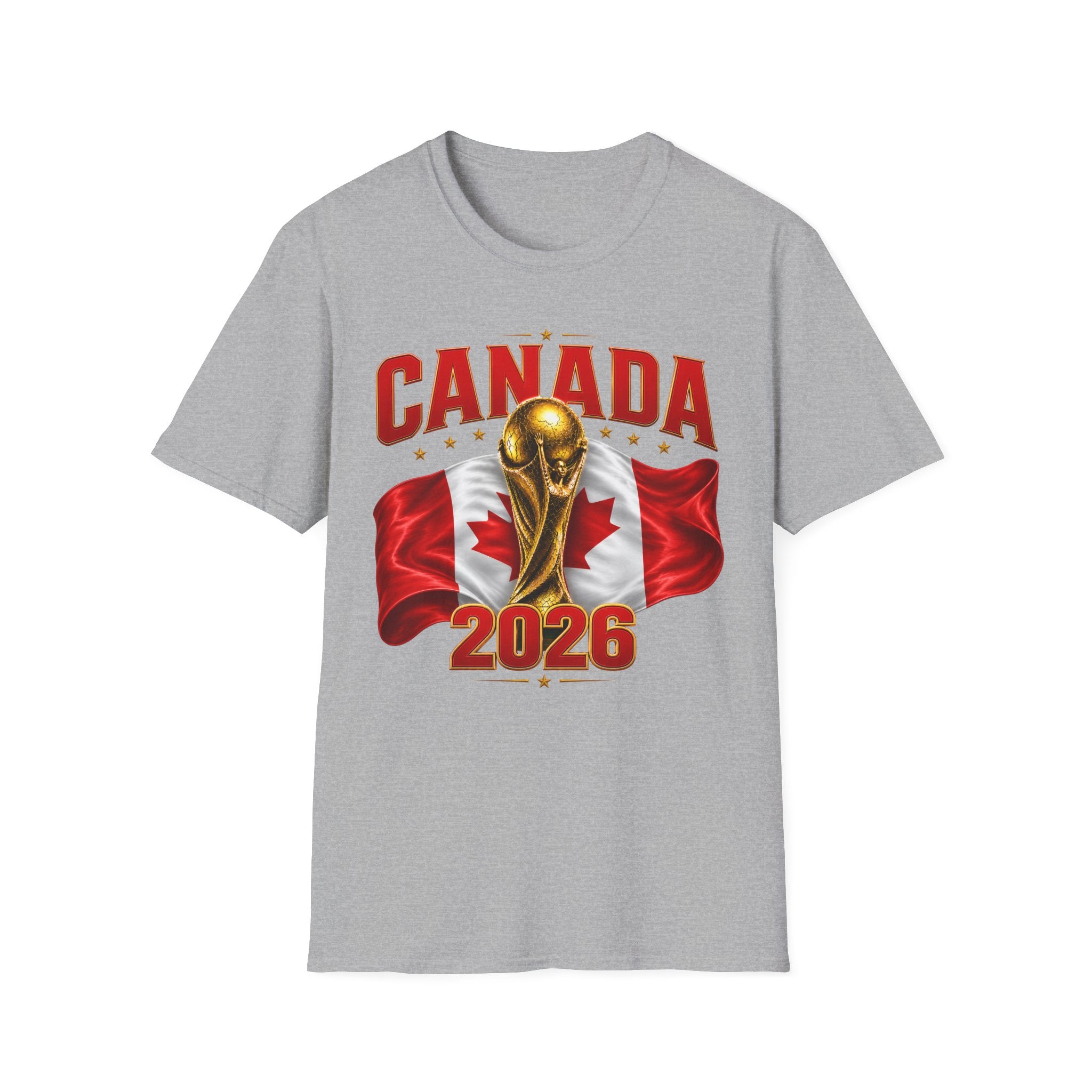 Canada 2026 World Cup T-Shirt — Canadian Soccer Fan Tee with Trophy & Flag