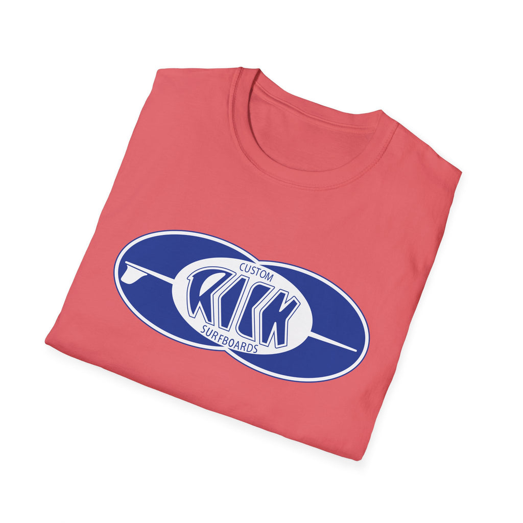 Rick Surfboards Unisex Softstyle T-Shirt Old School Hermosa Beach Print 1 Side