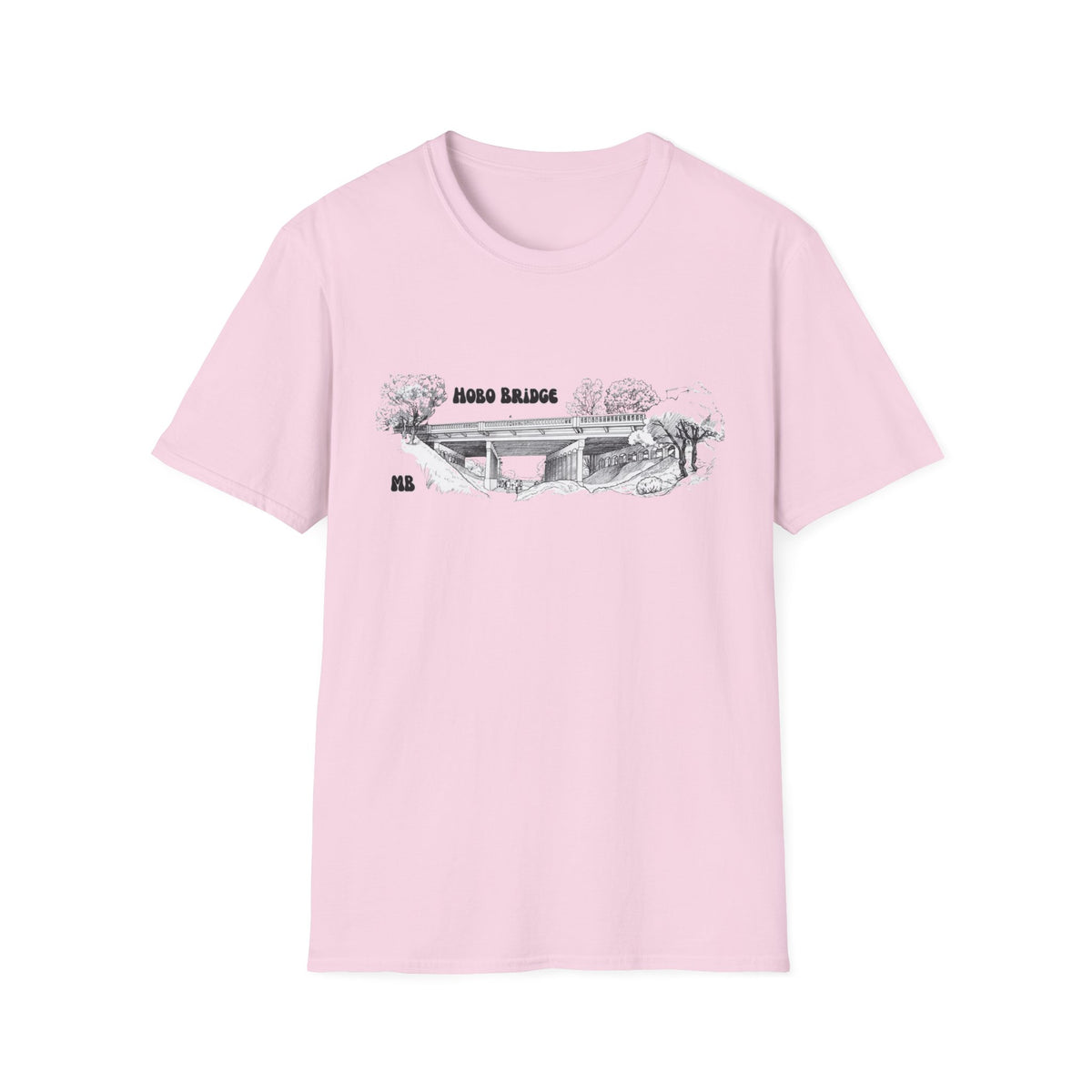 Hobo Bridge Manhattan Beach California Sketch T-Shirt | Hand-Drawn Bridge Illustration IYKYK