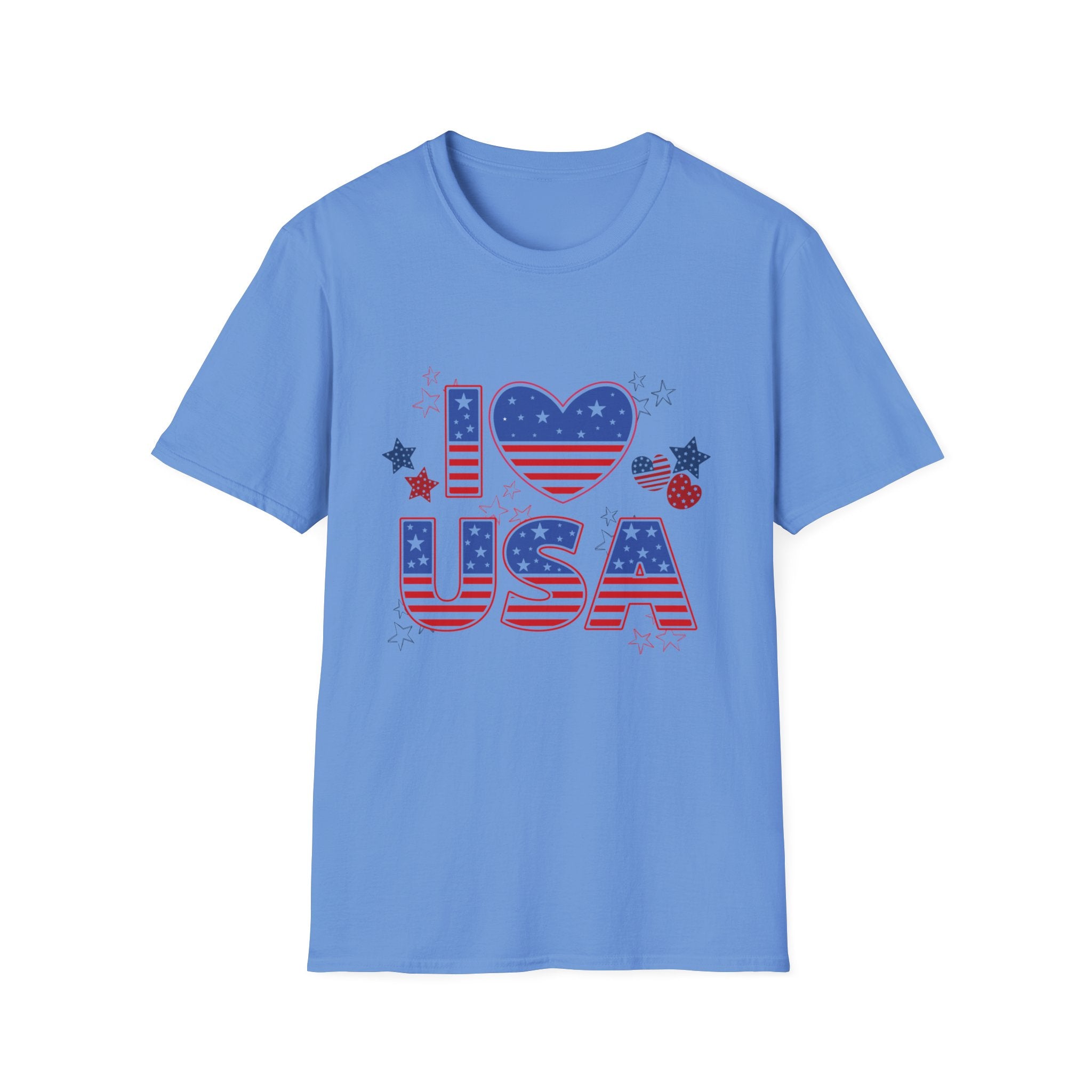 I Love the USA T-Shirt | American Flag Patriotic Fourth of July