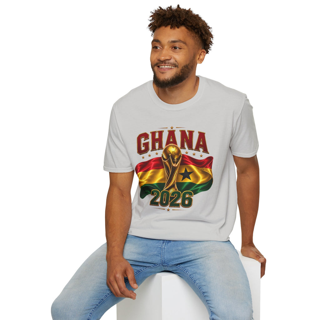 Ghana 2026 World Cup T-Shirt — Flag & Trophy Football Fan Tee