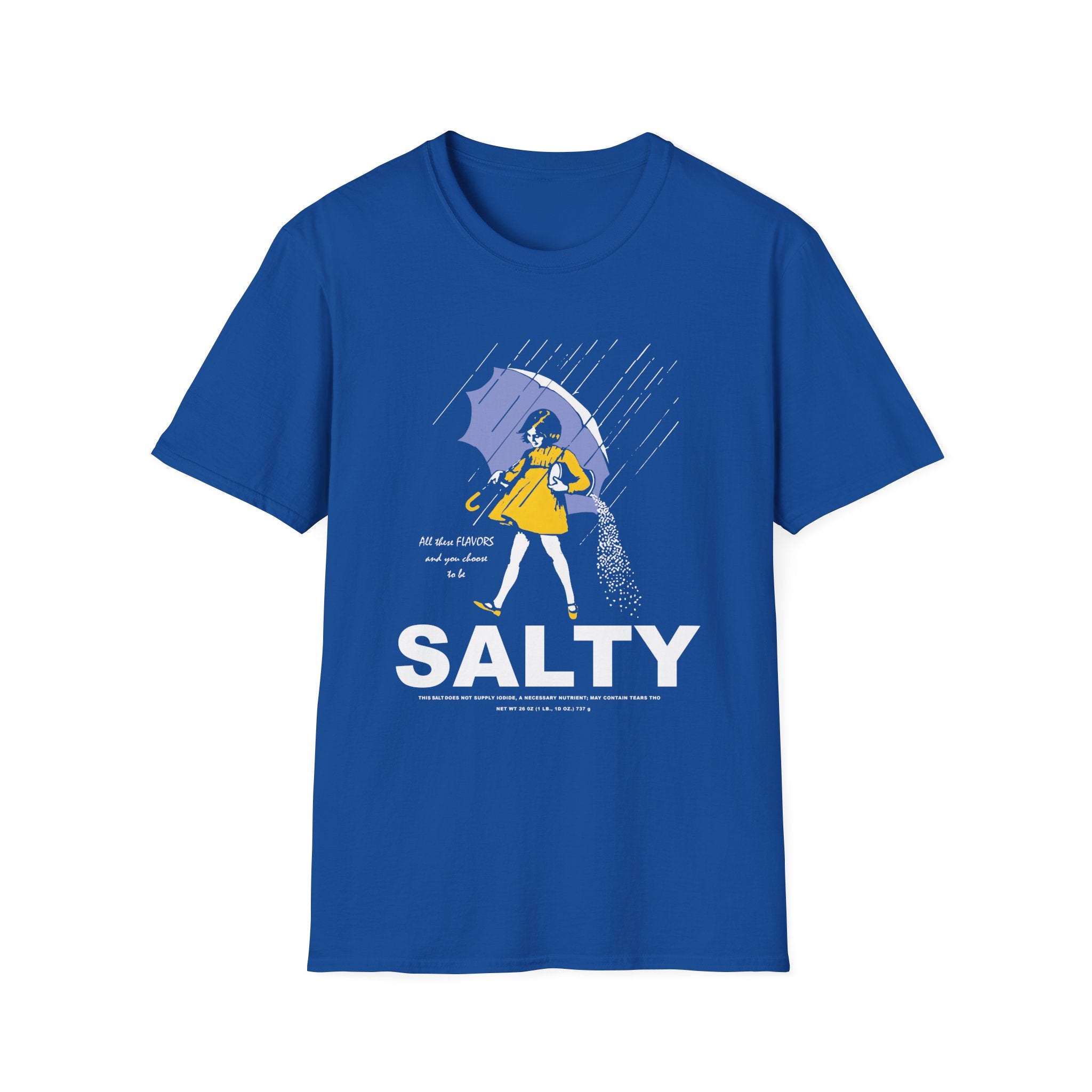 Salty Rainy Day Graphic T-Shirt — Girl with Umbrella Illustration