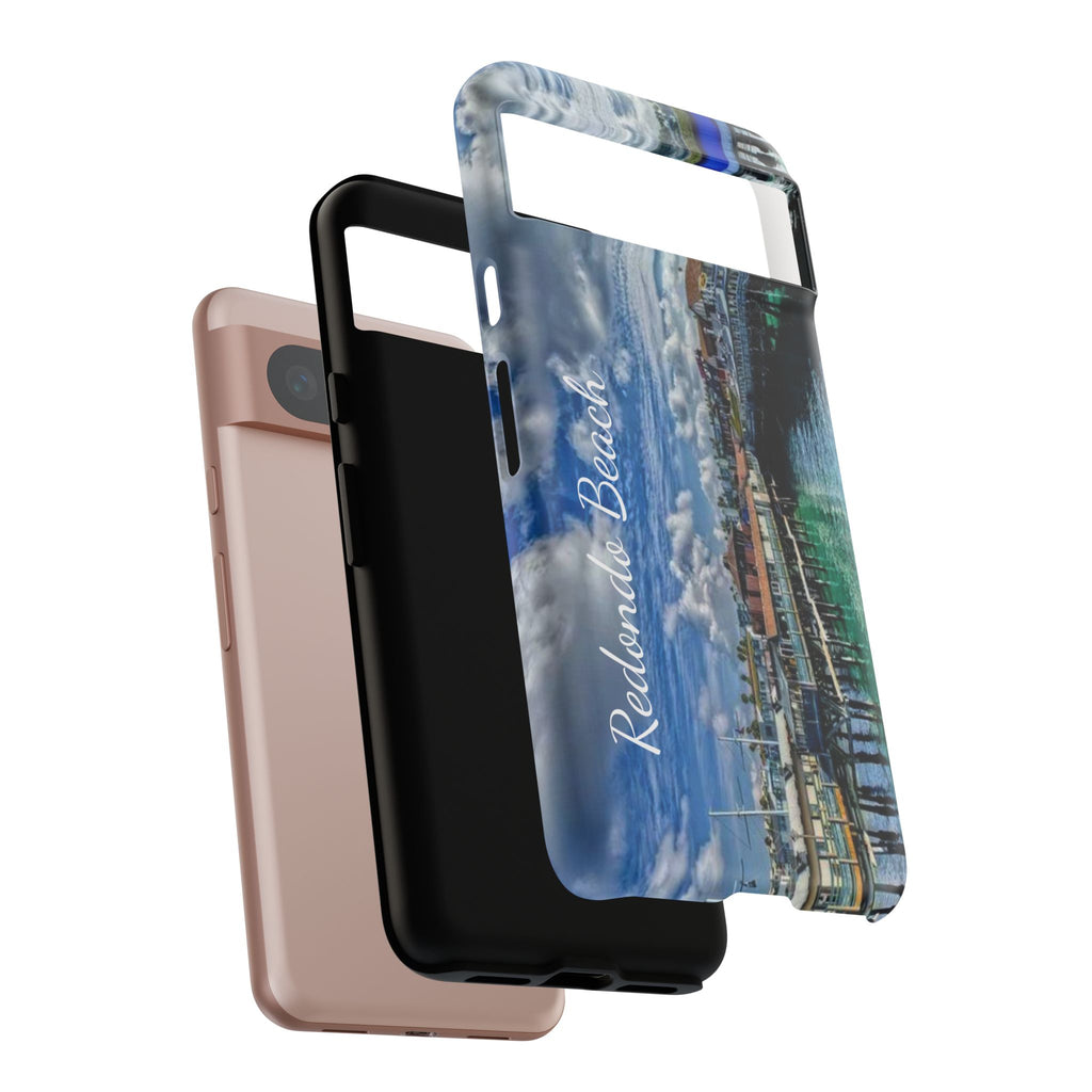 Phone Cases, Redondo Beach California King Harbor Design, Protective Covers, iPhone Accessories, Samsung Accessories, Gift for Travelers