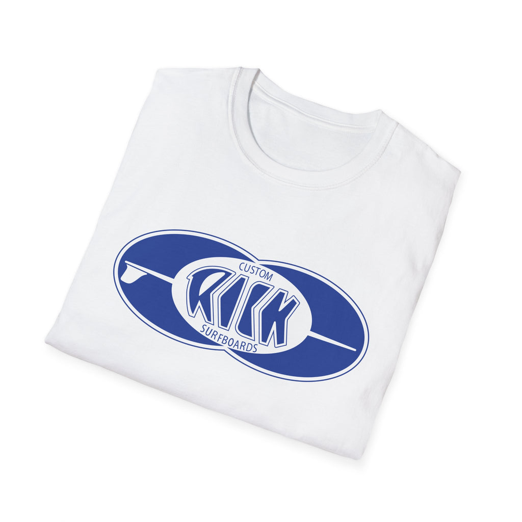 Rick Surfboards Unisex Softstyle T-Shirt Old School Hermosa Beach Print 1 Side