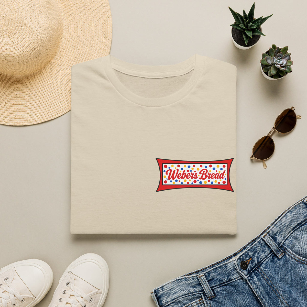 Weber's Bread Retro Logo Dewey T-Shirt — Vintage Bakery Graphic Tee