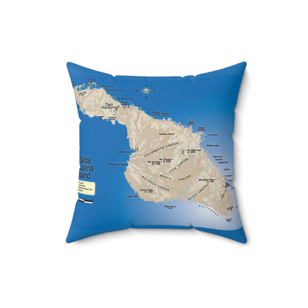 Avalon Catalina Island - Faux Suede Square Pillow