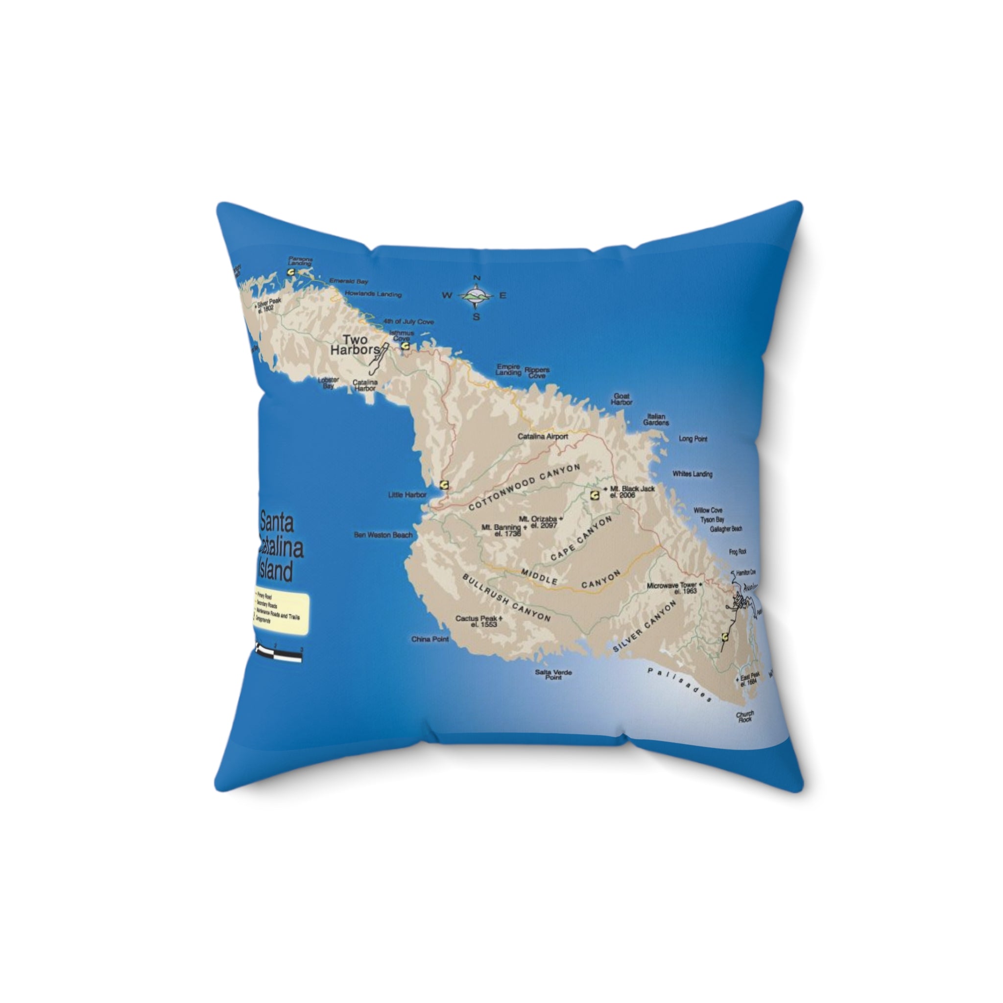Avalon Catalina Island - Faux Suede Square Pillow