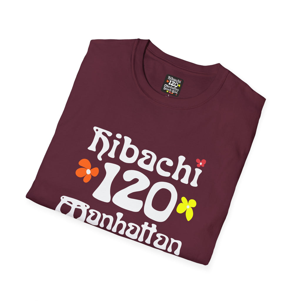 Hibachi 120 Manhattan Beach Blvd Restaurant #OldSchool T-Shirt — Retro Floral Surf Tee "Gone But Not Forgotten"