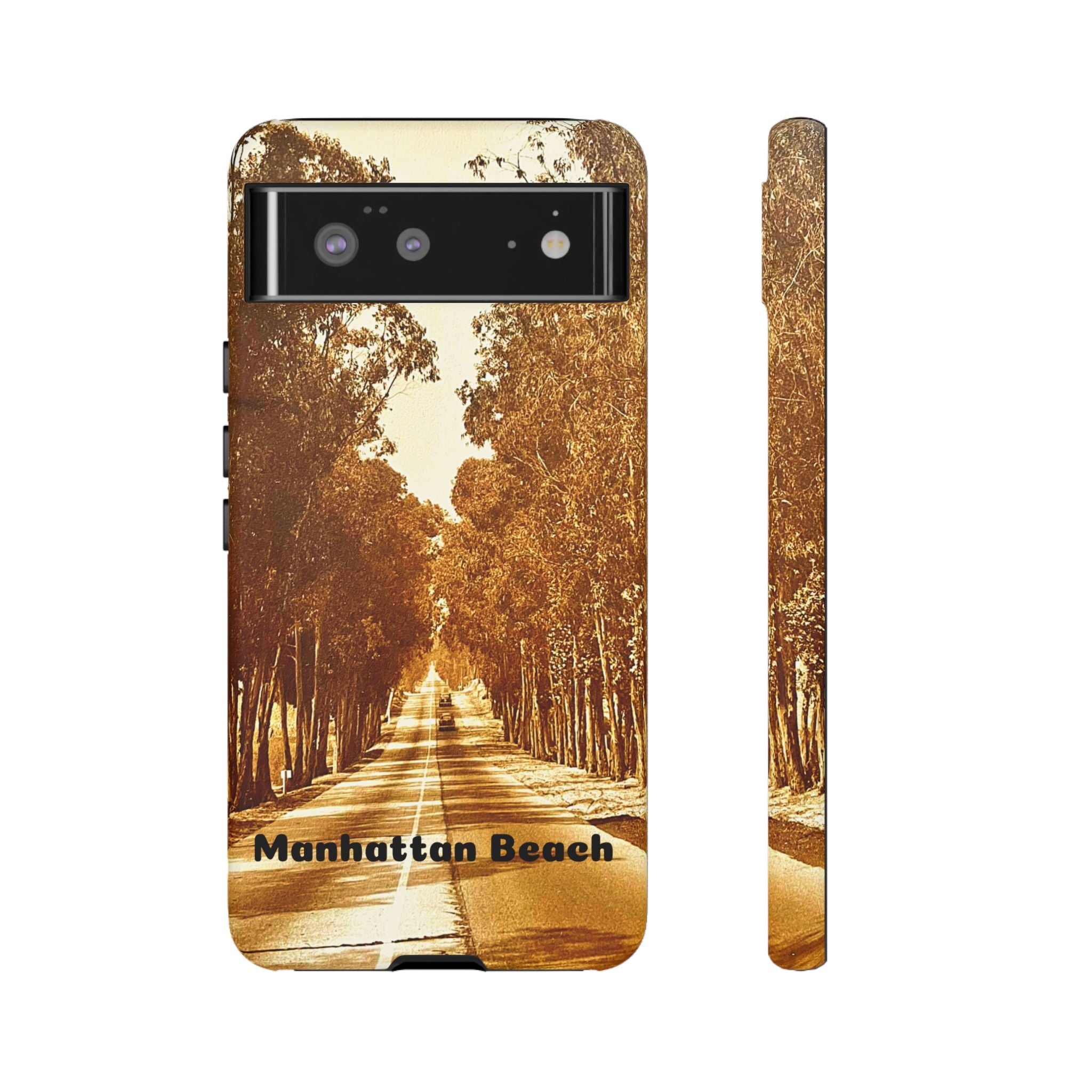 Phone Cases Manhattan Beach Rosecrans Ave Early 60's Tough Cases 90266 California, iPhone Samsung Google Pixel Protective Cover, Vintage