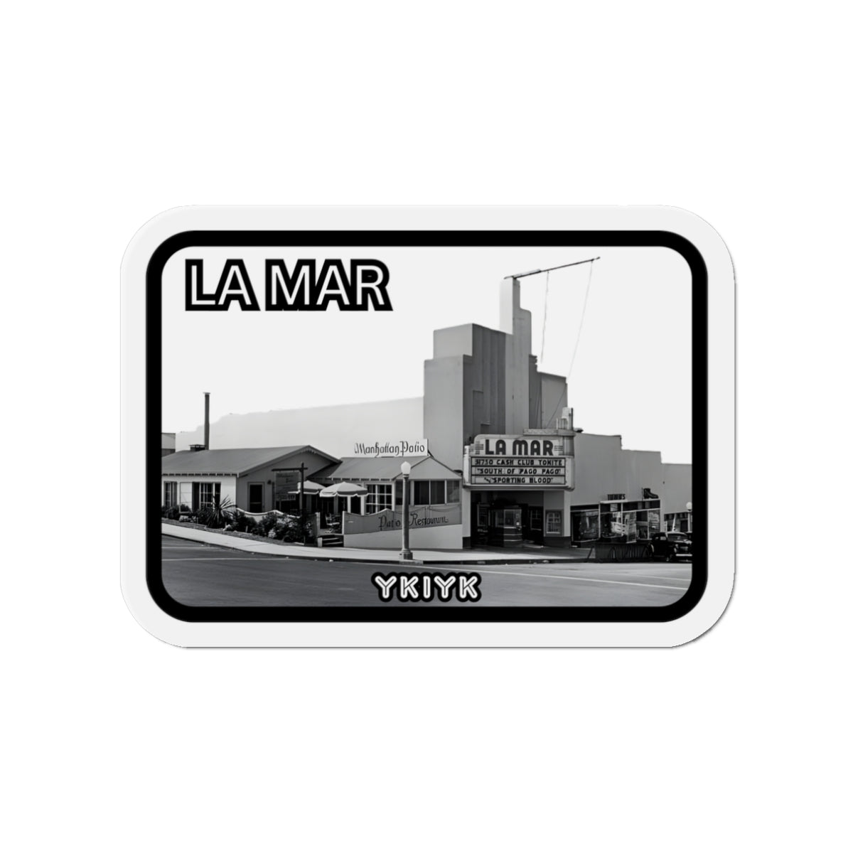 La Mar Theater retro photo Magnet | Die-Cut Refrigerator Magnet