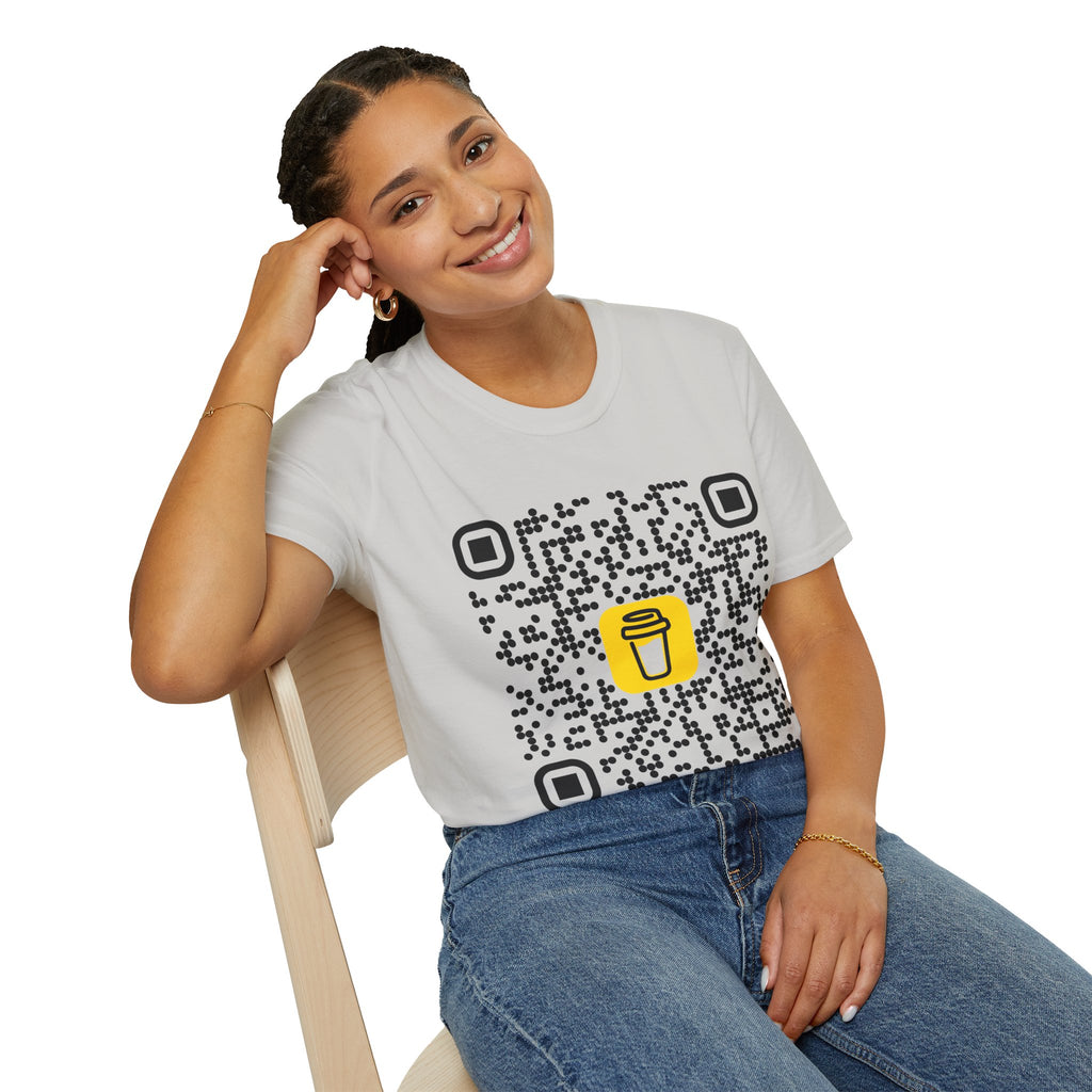 QR Code Coffee Tee — Scan-to-Order Coffee Shop T-Shirt