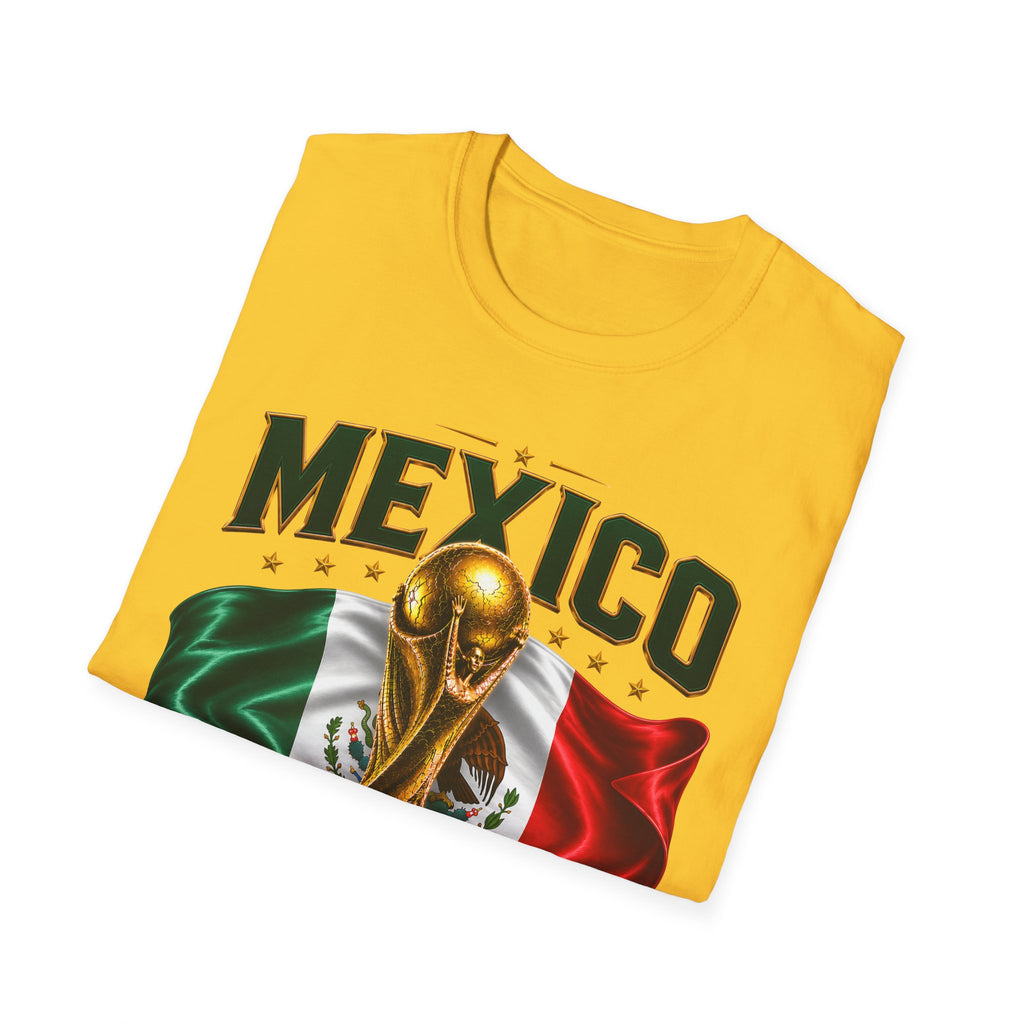 Mexico 2026 World Cup T-Shirt — Flag & Trophy Soccer Fan Tee