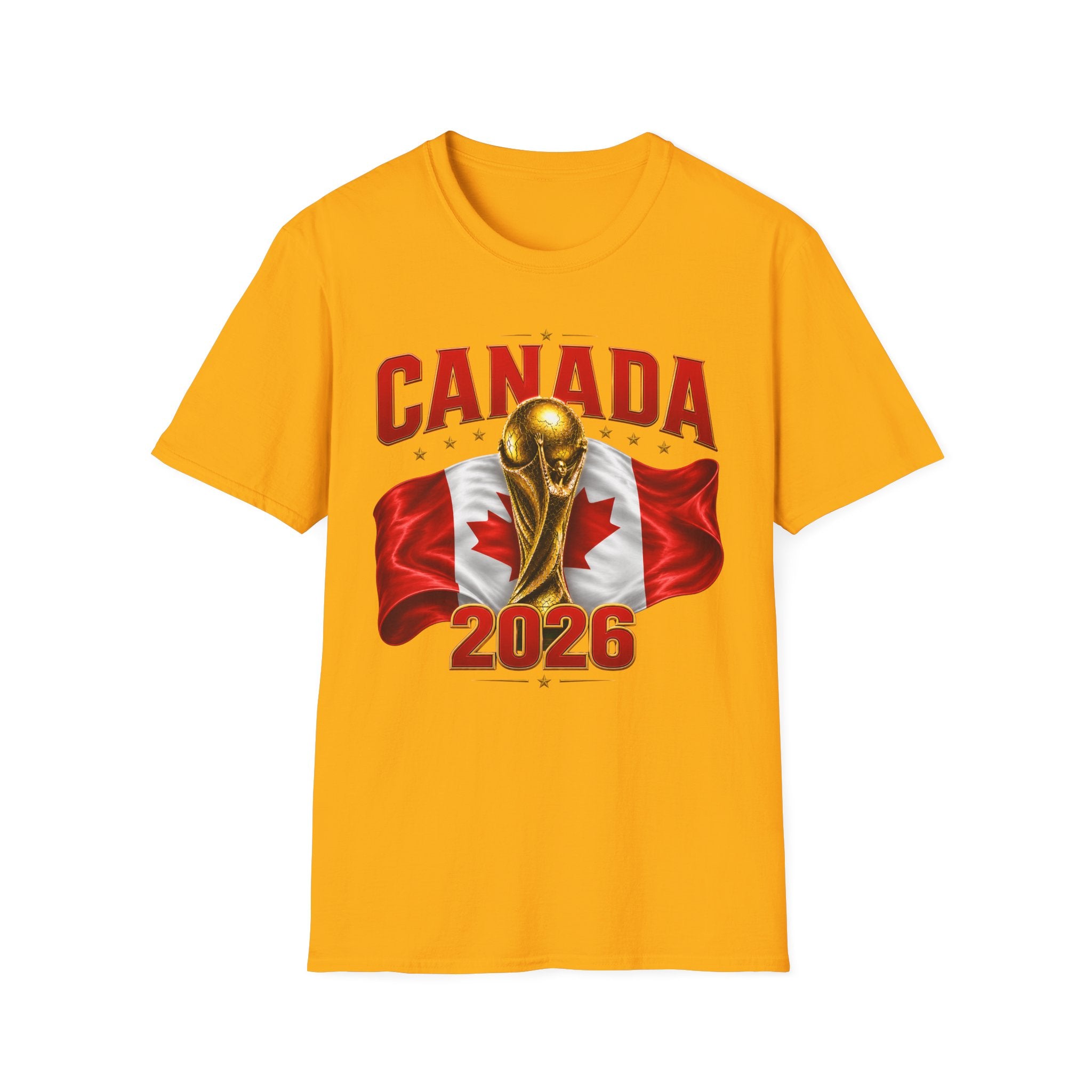 Canada 2026 World Cup T-Shirt — Canadian Soccer Fan Tee with Trophy & Flag