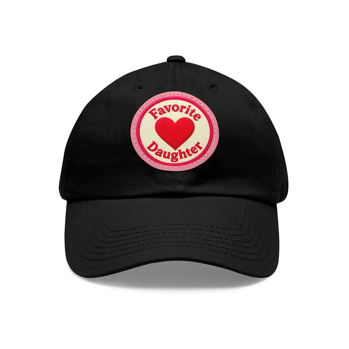Mom and Daughter Hat — "Favorite Daughter" Leather Patch Cap
