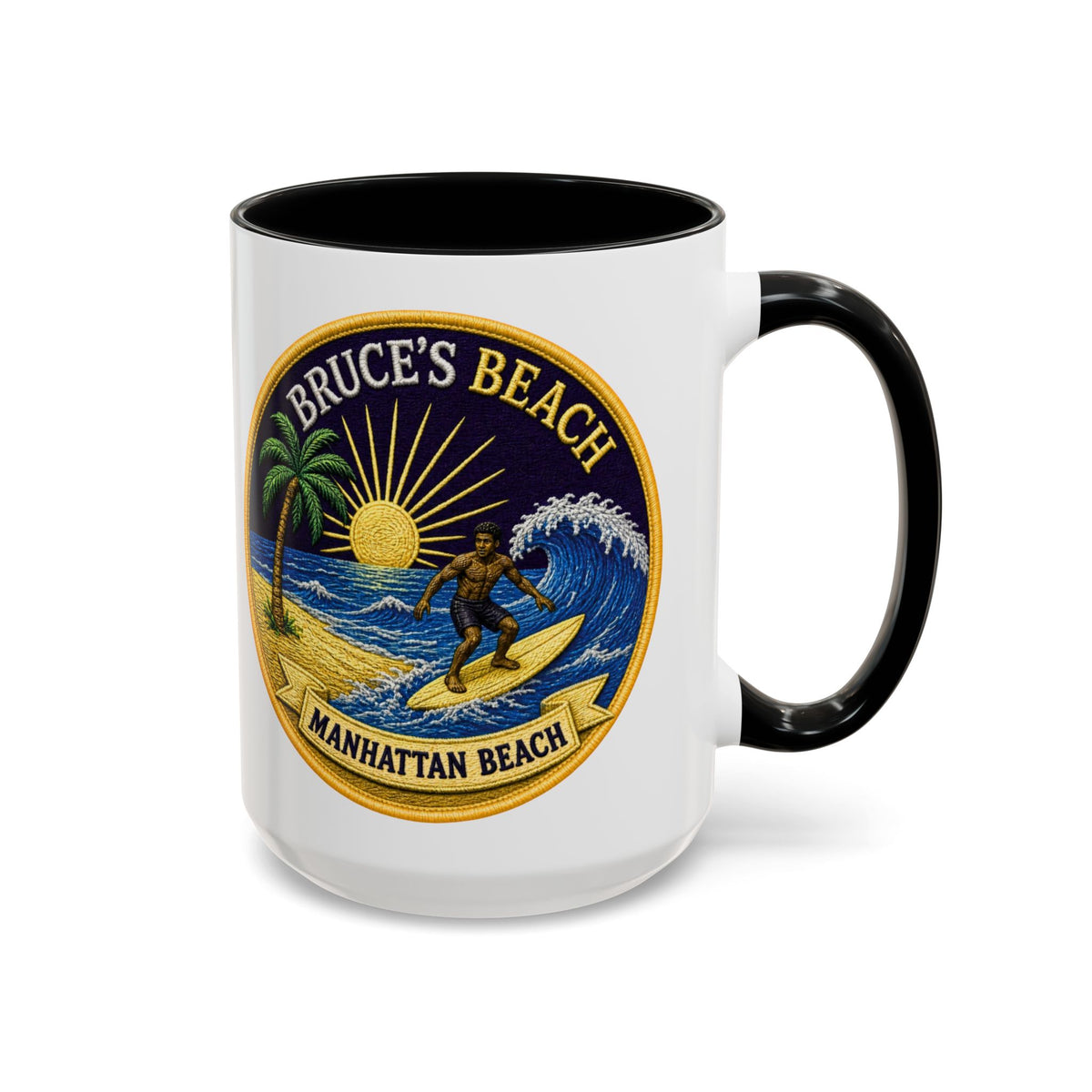 Manhattan Beach Surf Mug — Bruce’s Beach Coffee Cup (11/15oz Accent)