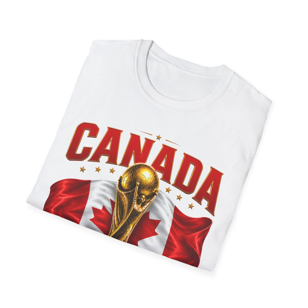 Canada 2026 World Cup T-Shirt — Canadian Soccer Fan Tee with Trophy & Flag