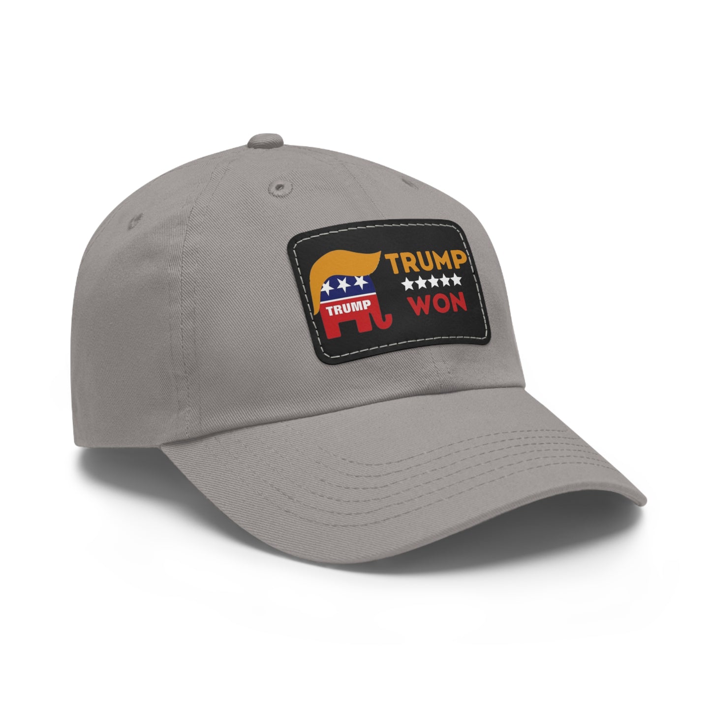 Trump Won Mom and Dad Hat with Leather Patch (Rectangle)