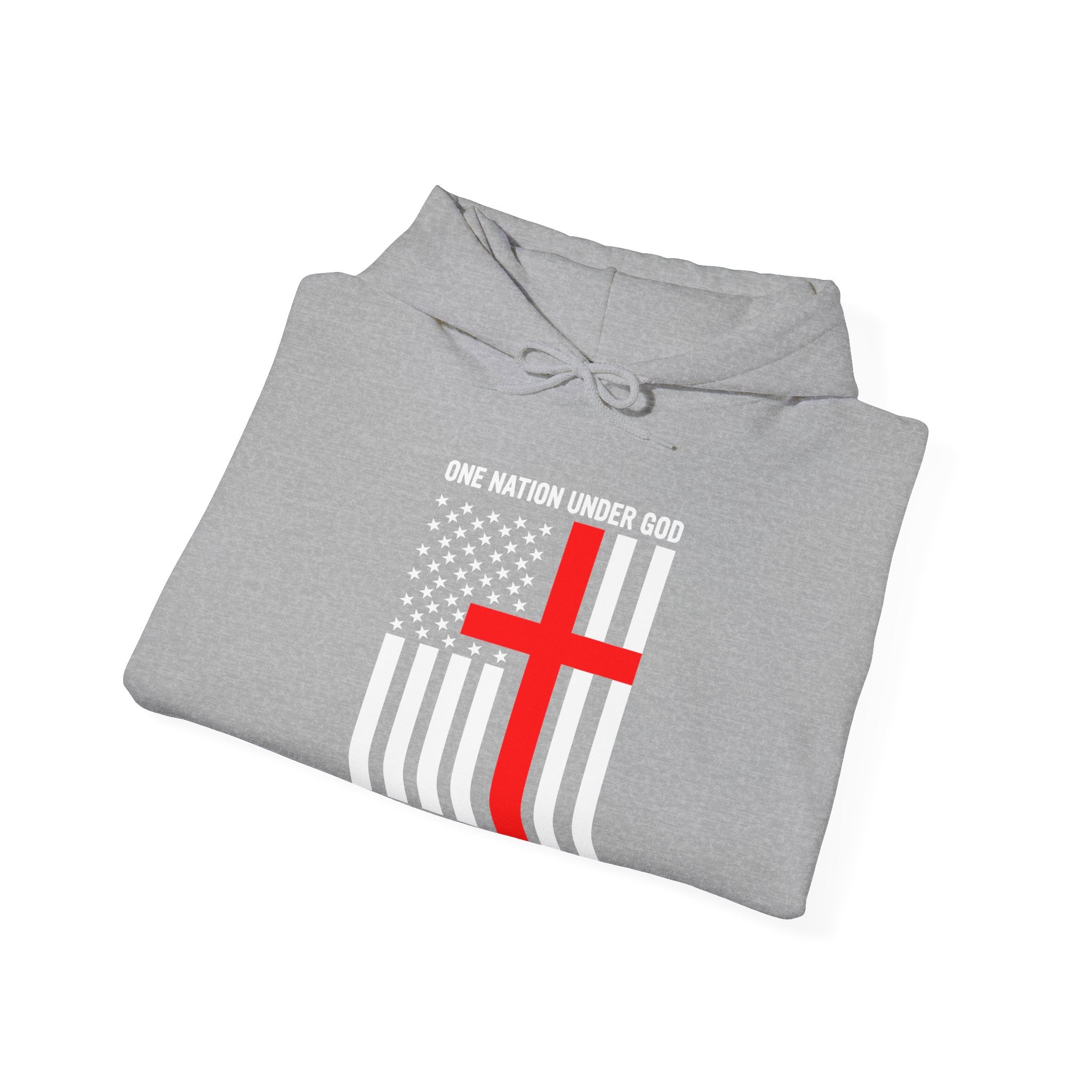 One Nation Under GOD - Printed Both Sides Unisex Heavy Blend Hooded Sweatshirt