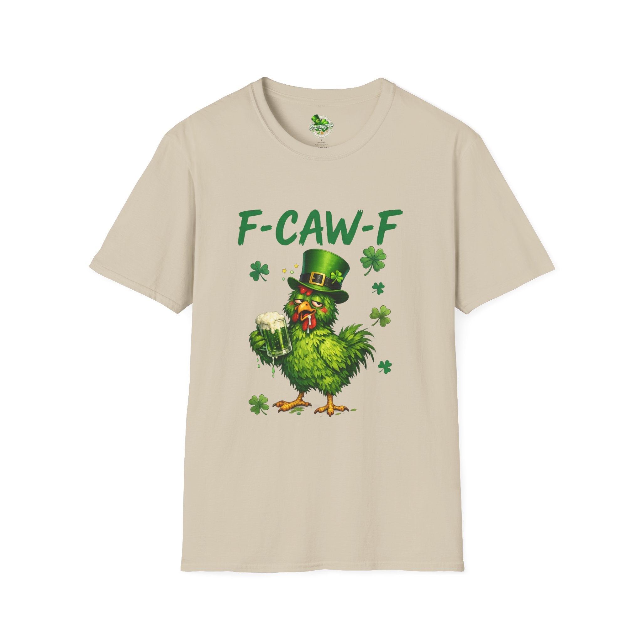 F-CAW-F Leprechaun Chicken T-Shirt | St. Patrick's Day Shamrock Tee