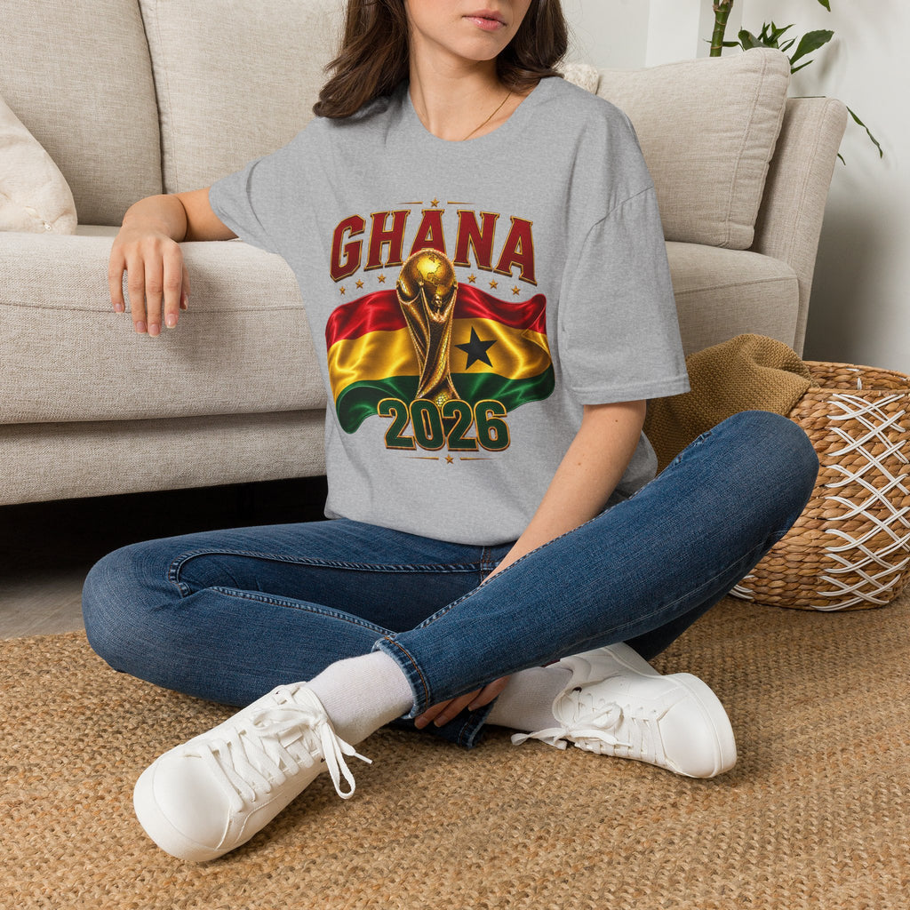 Ghana 2026 World Cup T-Shirt — Flag & Trophy Football Fan Tee
