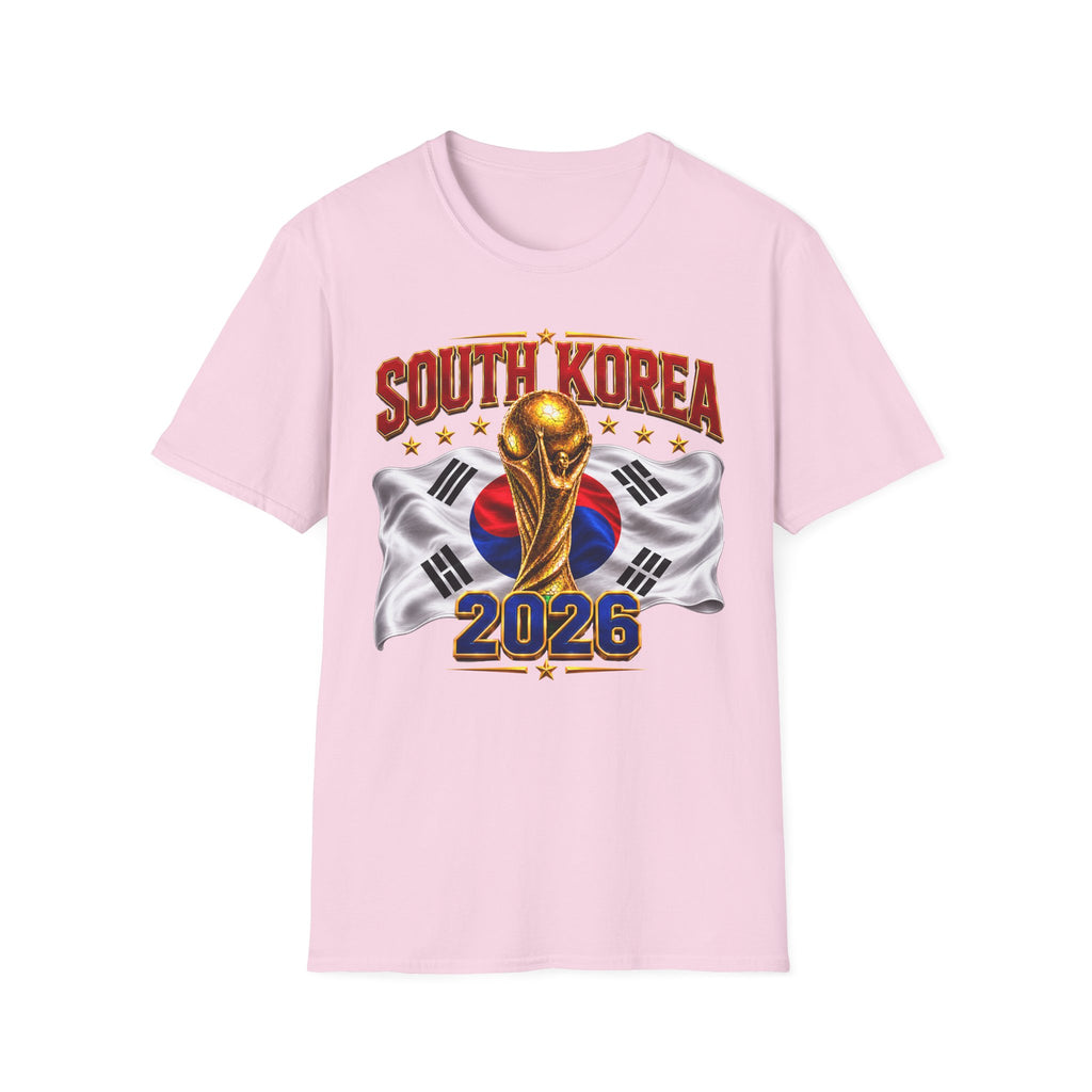 South Korea 2026 Soccer World Cup T-Shirt — Korean Flag & Trophy Football Fan Tee