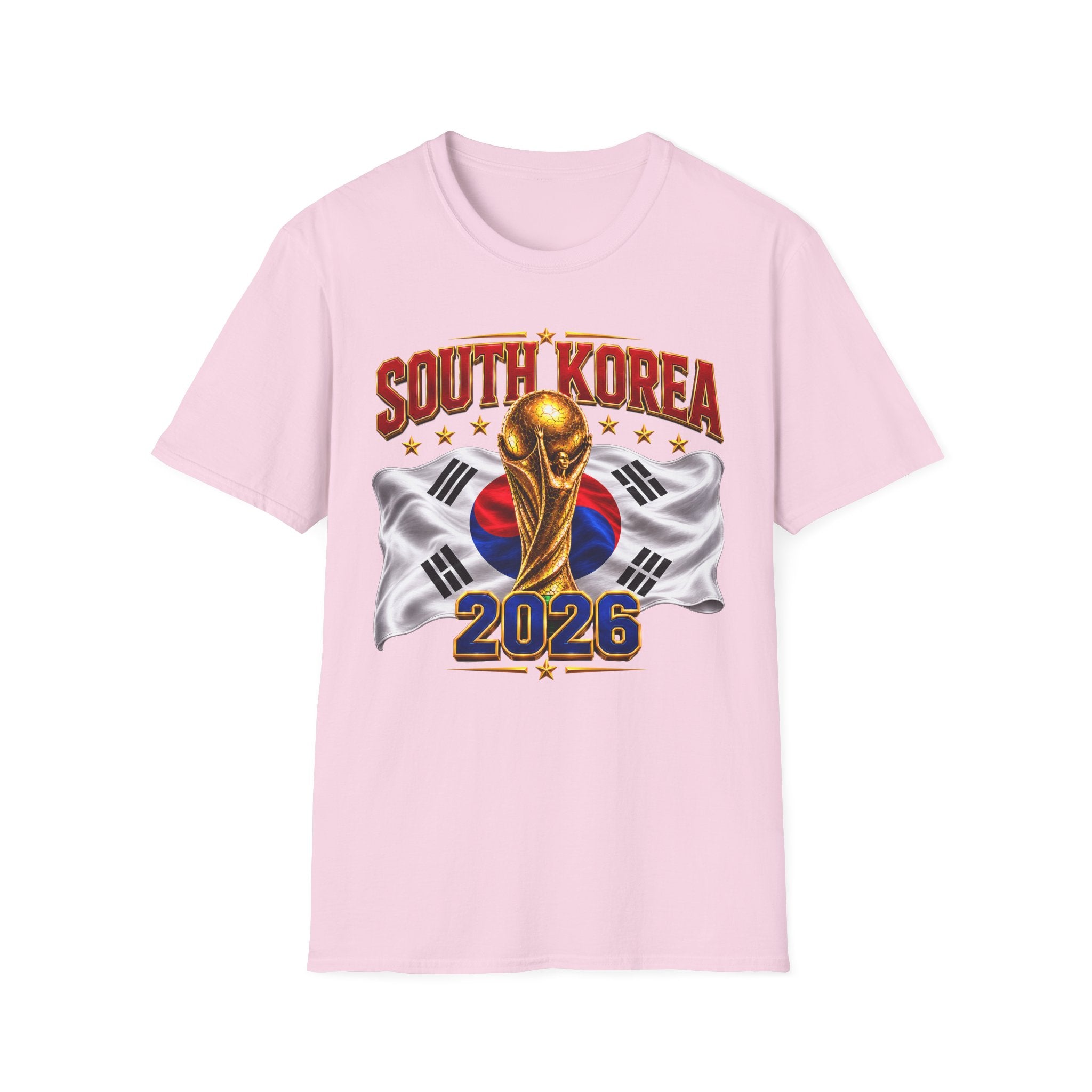 South Korea 2026 Soccer World Cup T-Shirt — Korean Flag & Trophy Football Fan Tee