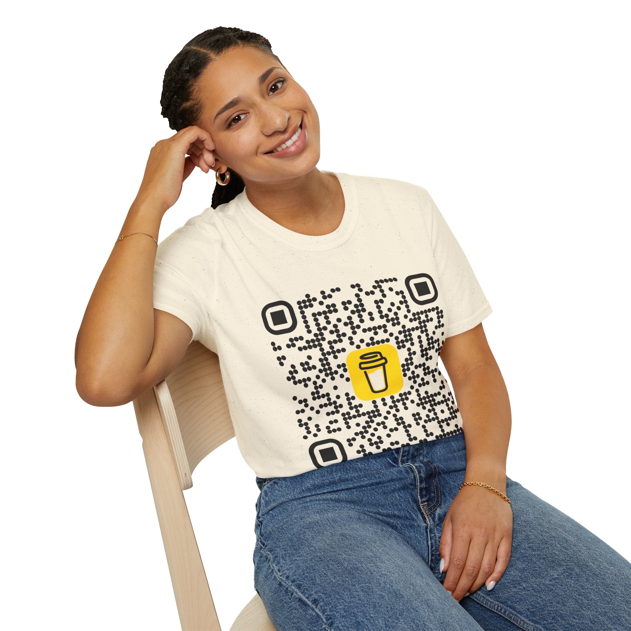 QR Code Coffee Tee — Scan-to-Order Coffee Shop T-Shirt