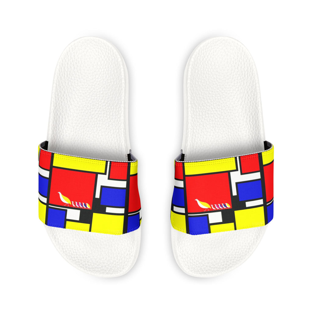 IYKYK Primary Colors Geometric Blocks  Sandals | Slide