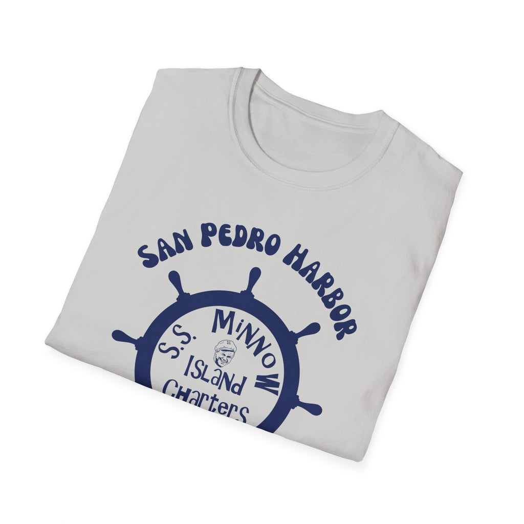 San Pedro Harbor Ship Wheel T-Shirt | SS Minnow Island Charters