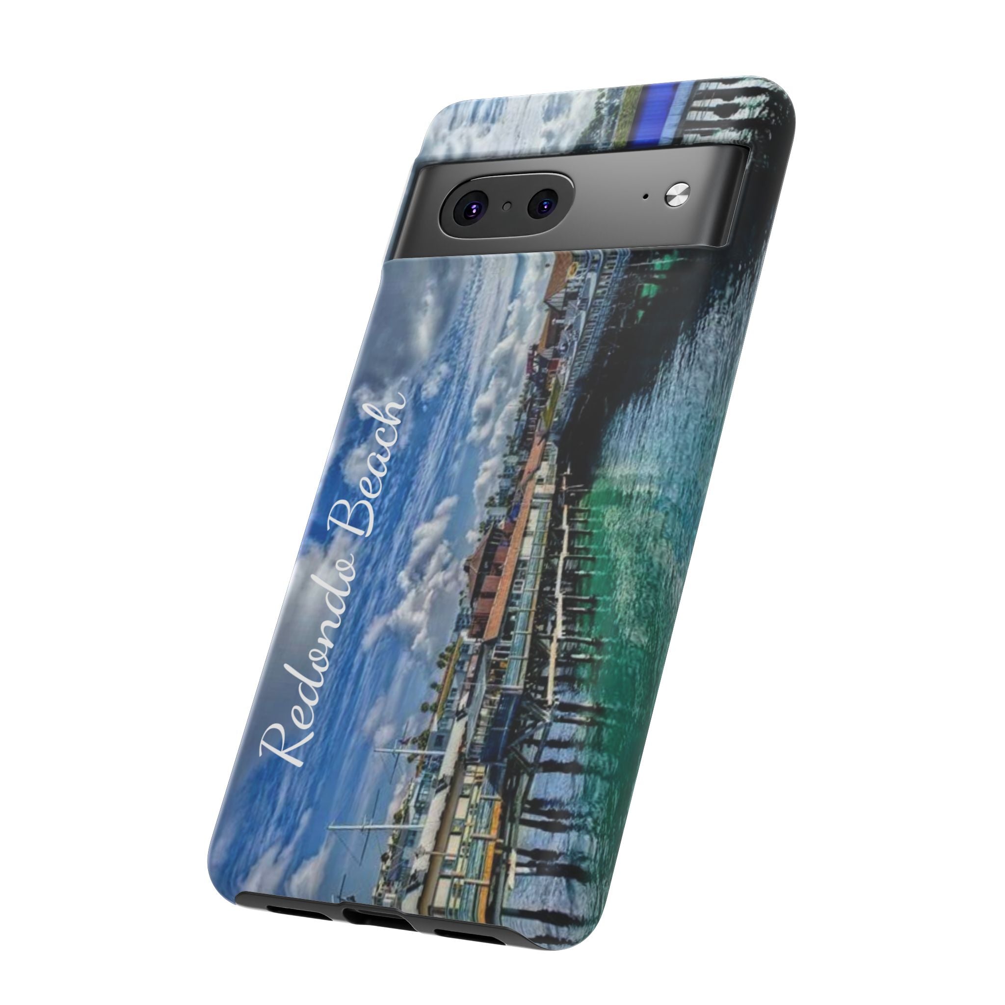 Phone Cases, Redondo Beach California King Harbor Design, Protective Covers, iPhone Accessories, Samsung Accessories, Gift for Travelers