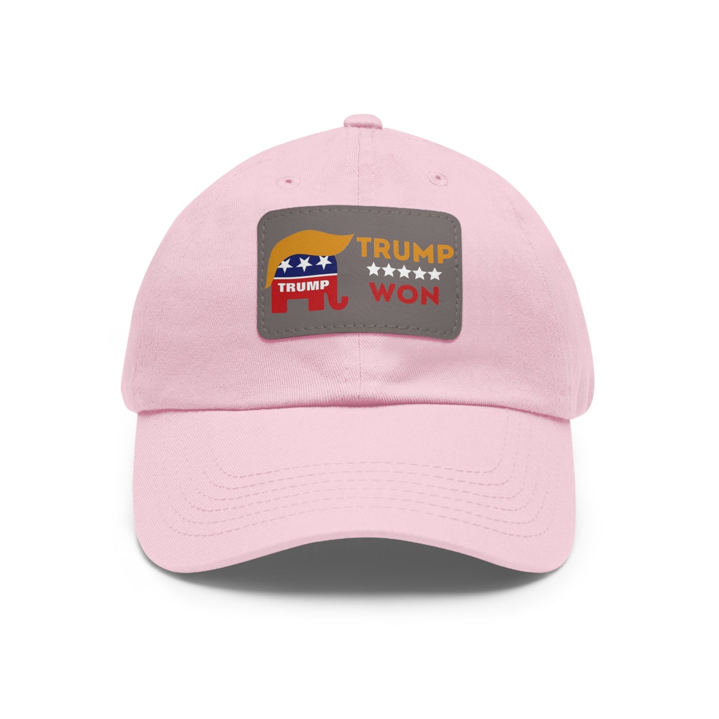 Trump Won Mom and Dad Hat with Leather Patch (Rectangle)