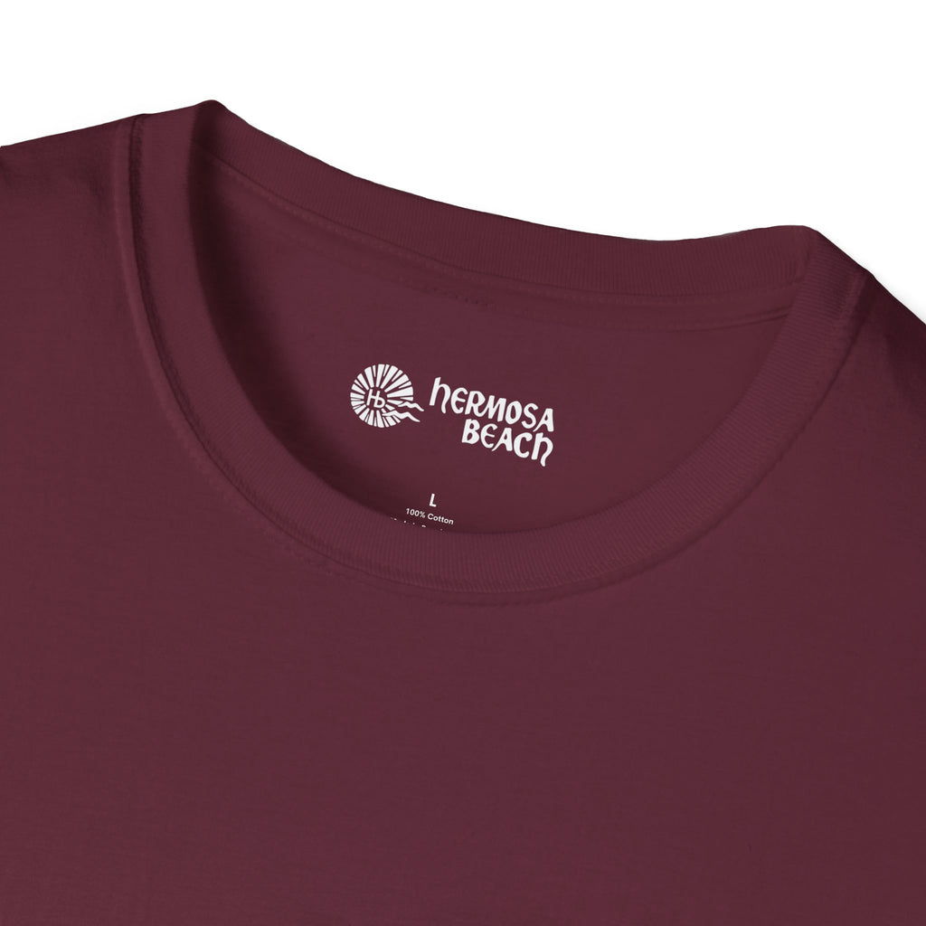 Hermosa Beach Sunburst Wave T-Shirt (printed front back neck) | Hb Minimal Logo Tee