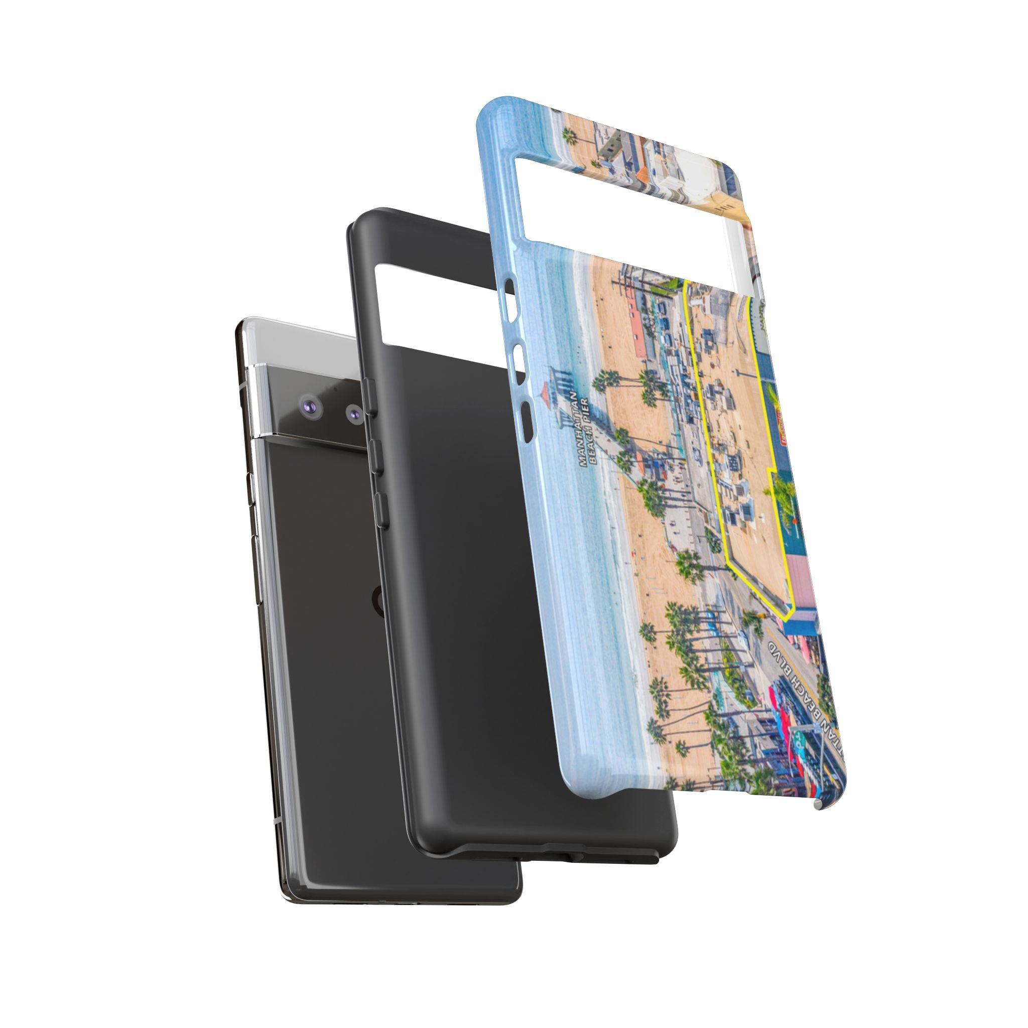 Phone Cases, Manhattan Beach California iPhone Samsung Google Tough Cases, Beach Lovers Gifts, Coastal Accessories, Ocean Phone Covers,
