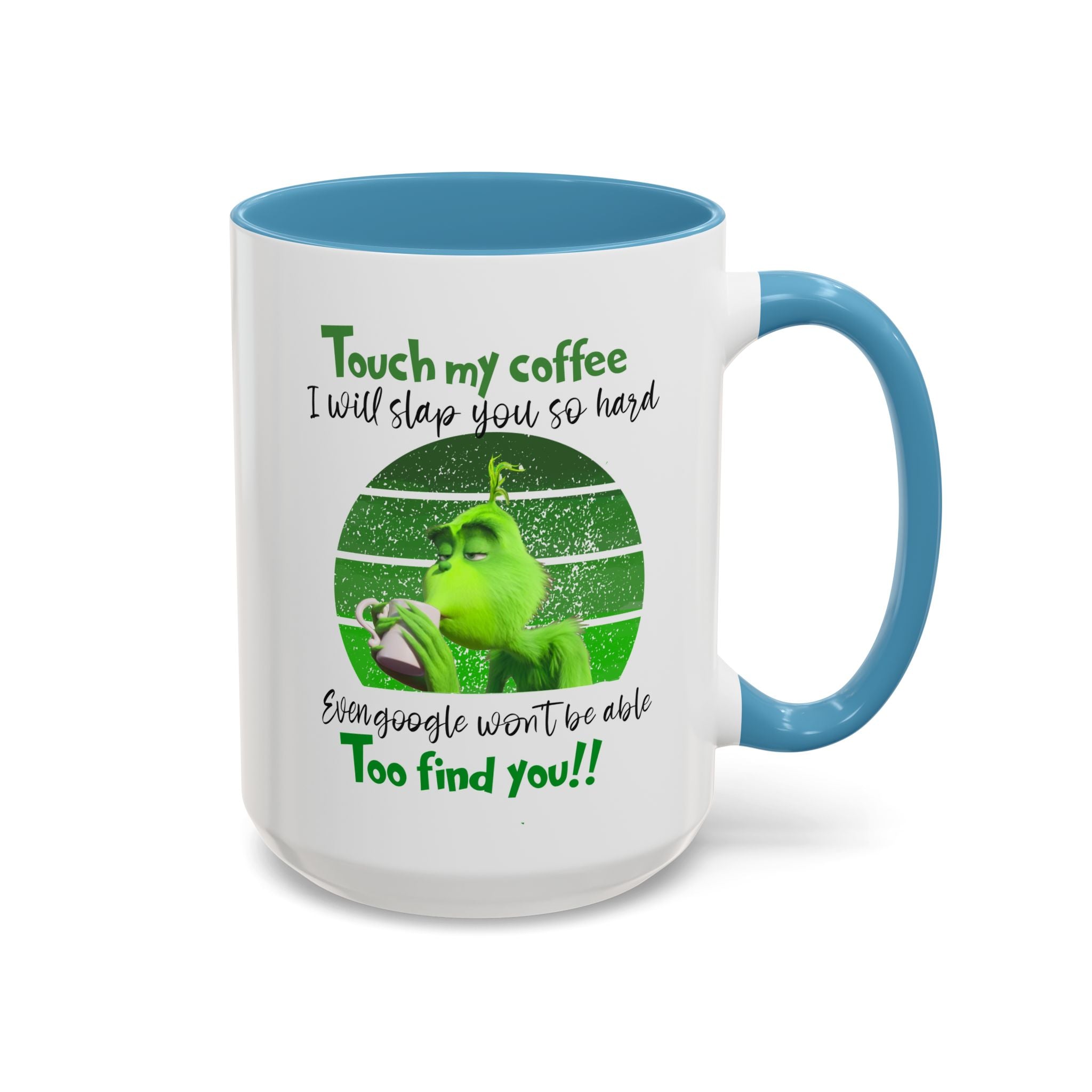 Grinch holding coffee Mug | Accent Coffee Mug 11oz 15oz