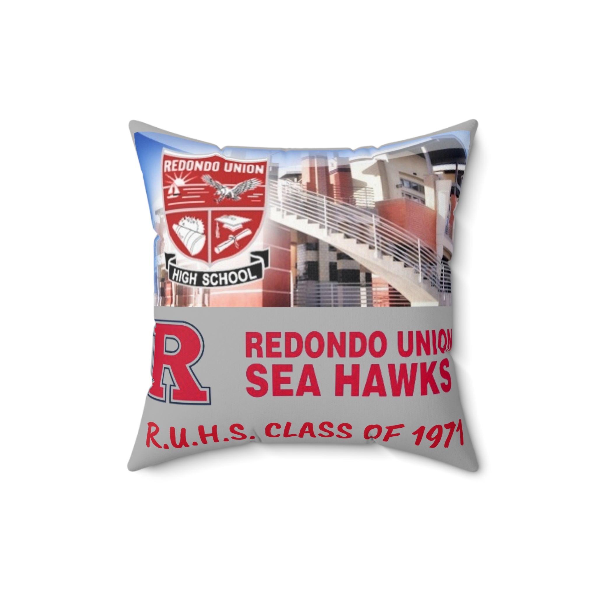 Redondo Beach Union High Class of 1971 - Spun Polyester Square Pillow